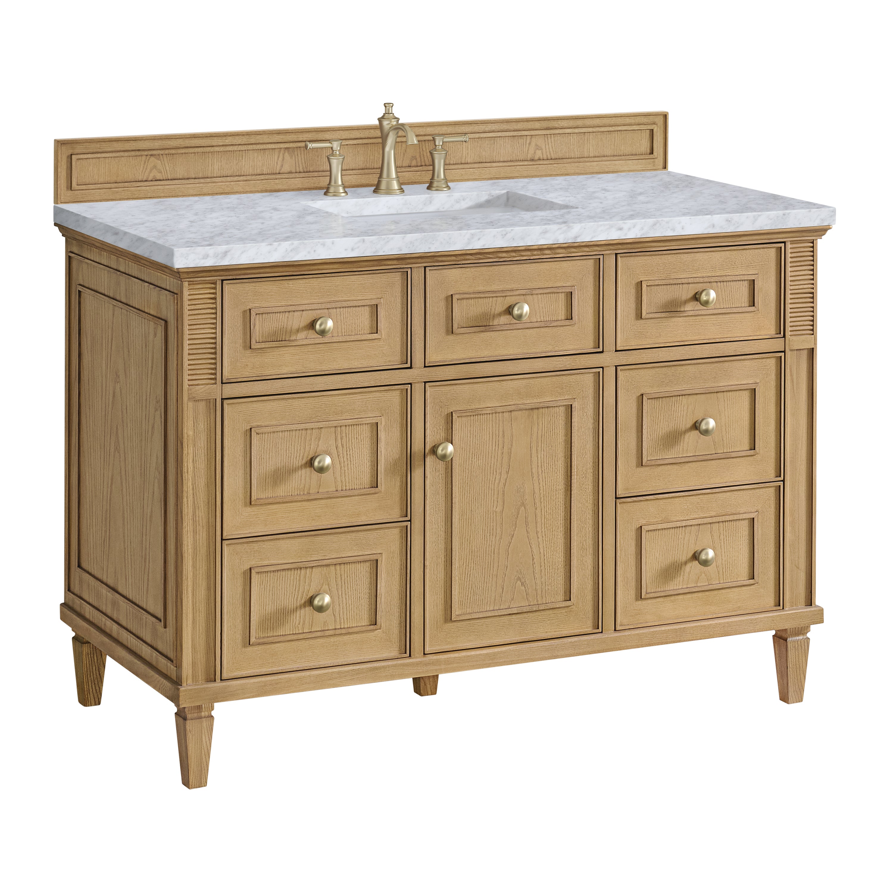 James Martin Lorelai 48" Single Vanity in Light Natural Oak with 3cm Countertop
