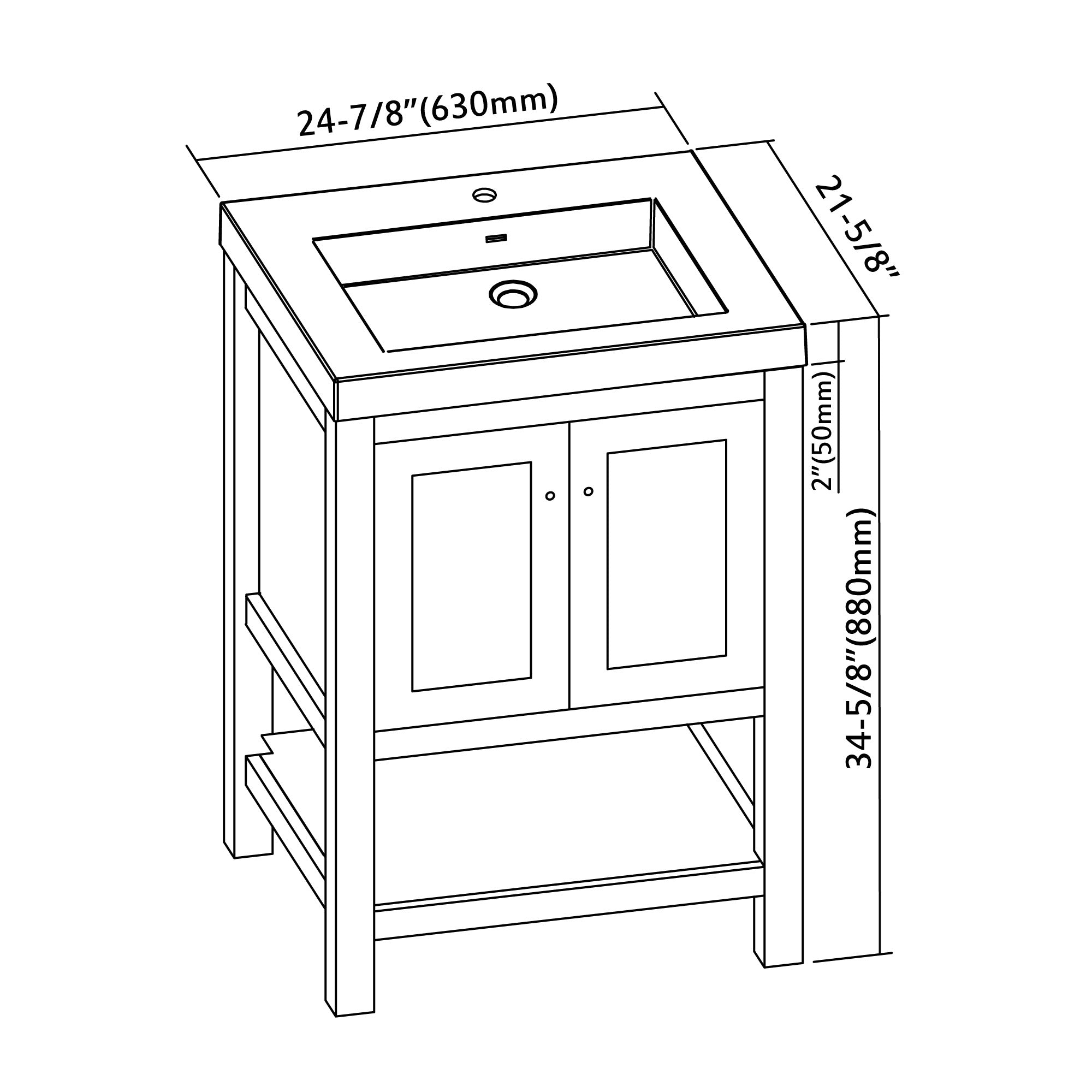 035 Series - 24 Inch Vanity