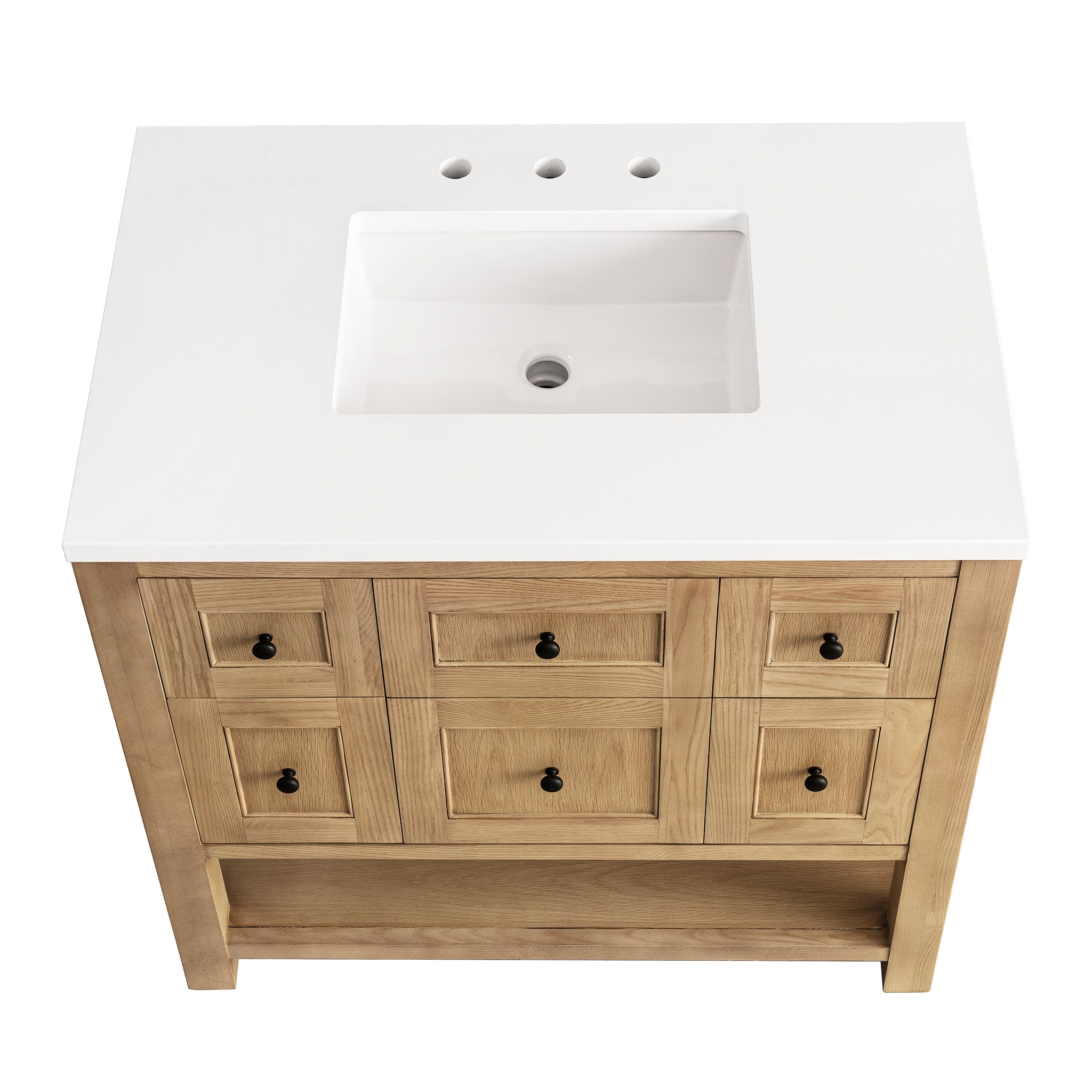 James Martin Breckenridge 36" Single Vanity in Light Natural Oak with 3cm Countertop