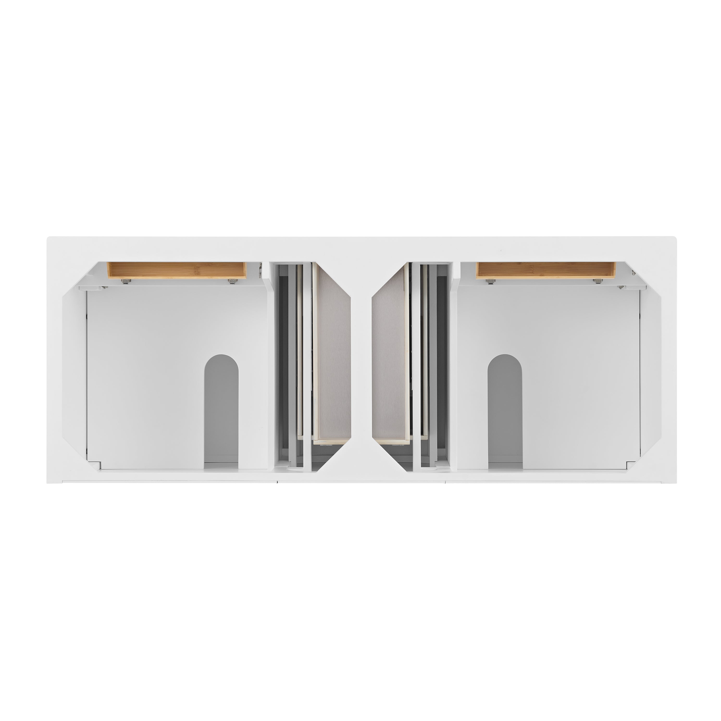 James Martin Lorelai 60" Double Vanity in Bright White with 3cm Countertop