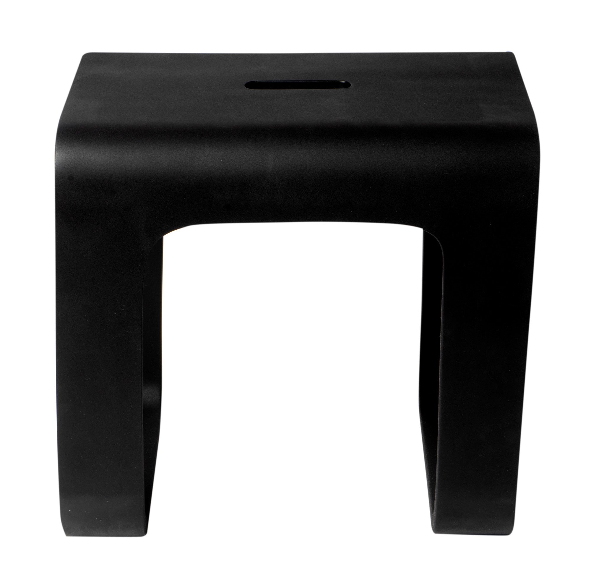 ALFI brand  ABST99BM Black Matte Solid Surface Resin Bathroom / Shower Stool