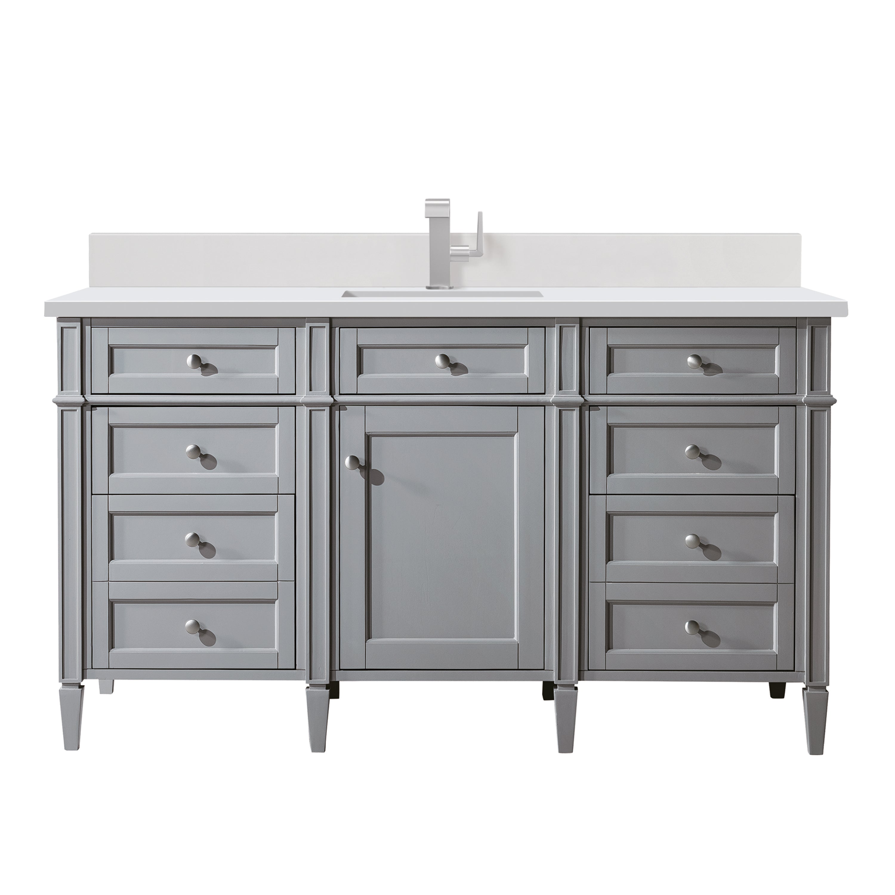 James Martin Brittany 60" Single Vanity in Urban Gray with 3cm Countertop