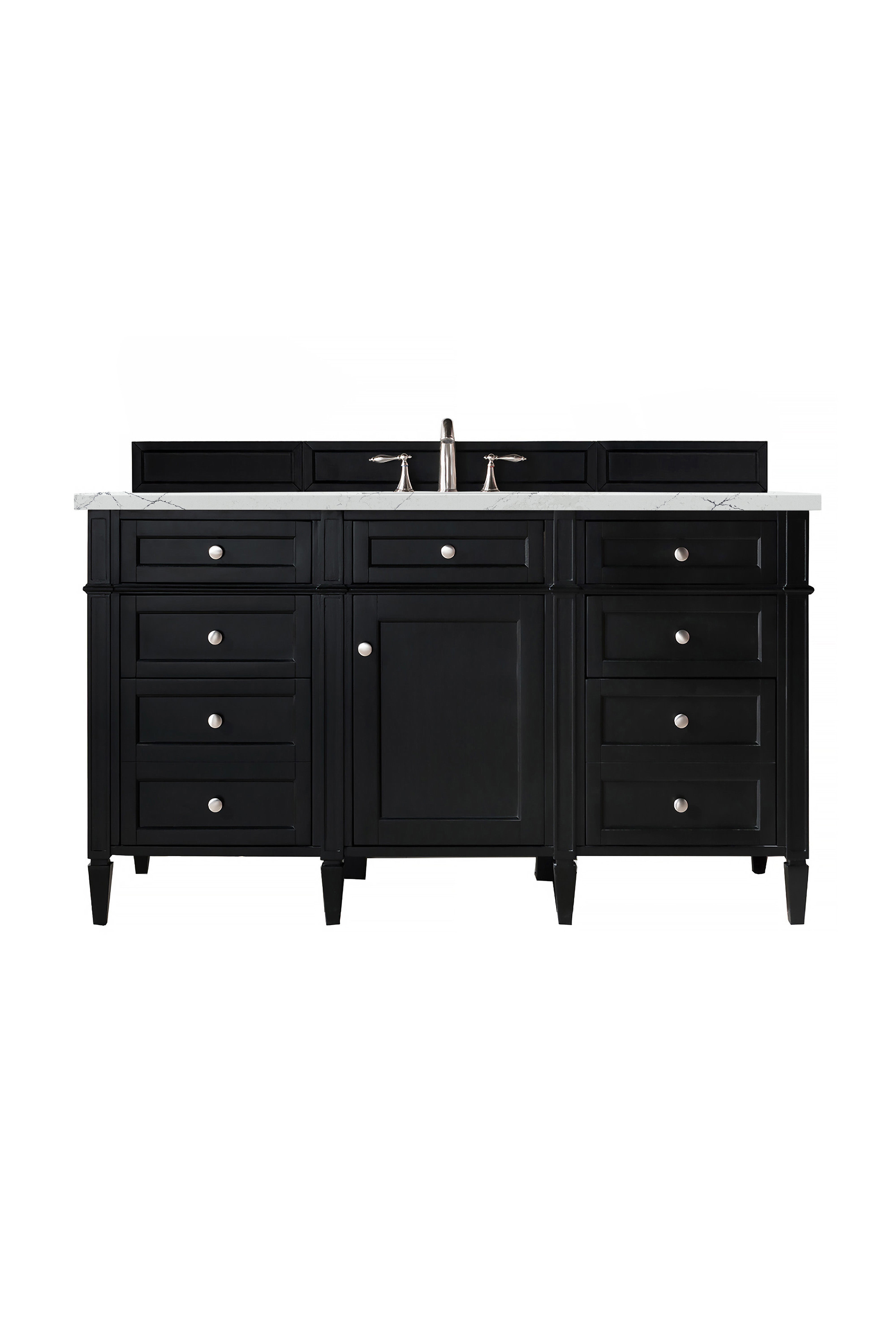James Martin Brittany 60" Single Vanity in Black Onyx with 3cm Countertop