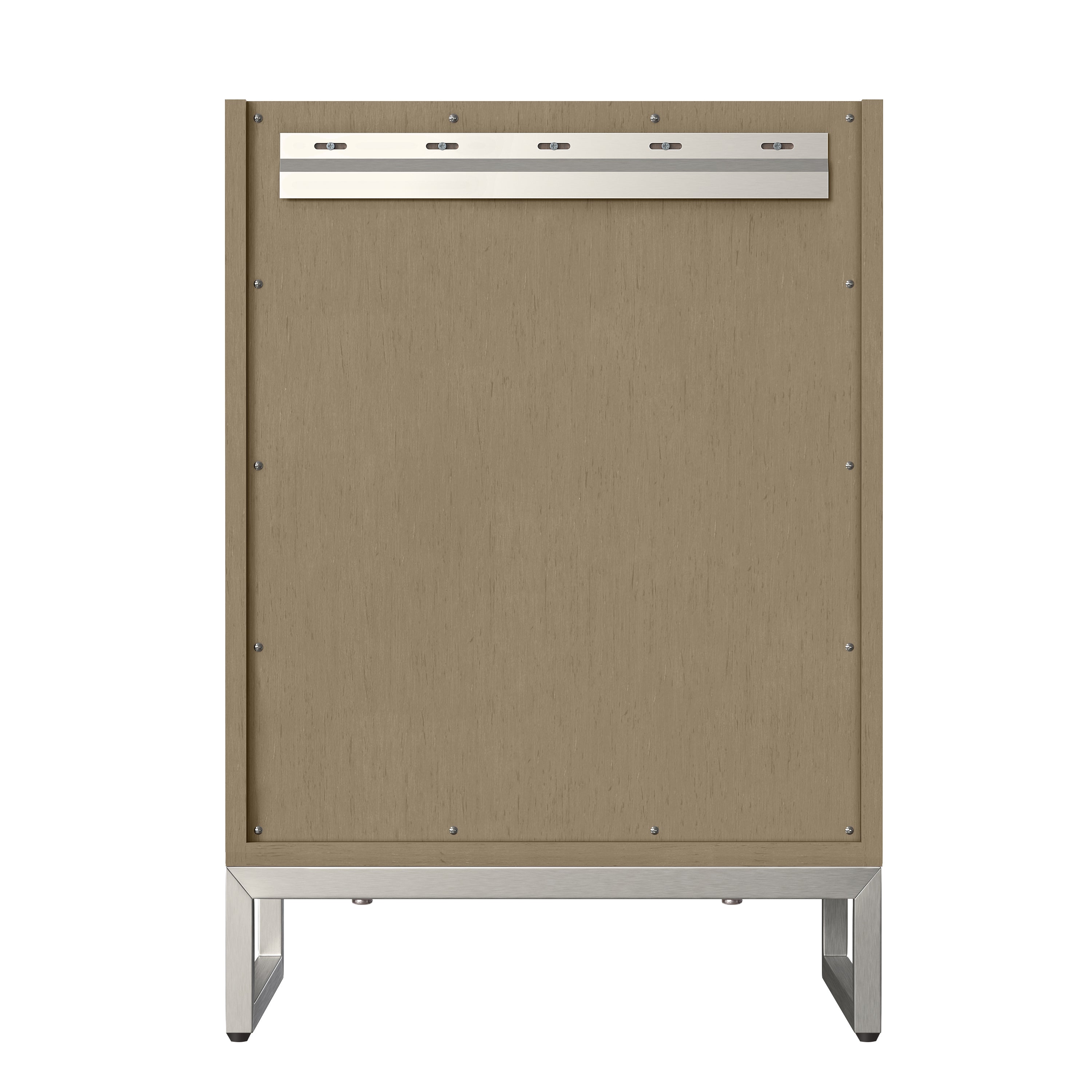 James Martin Chianti 24" Single Vanity in Glossy White with White Glossy Composite Stone Top