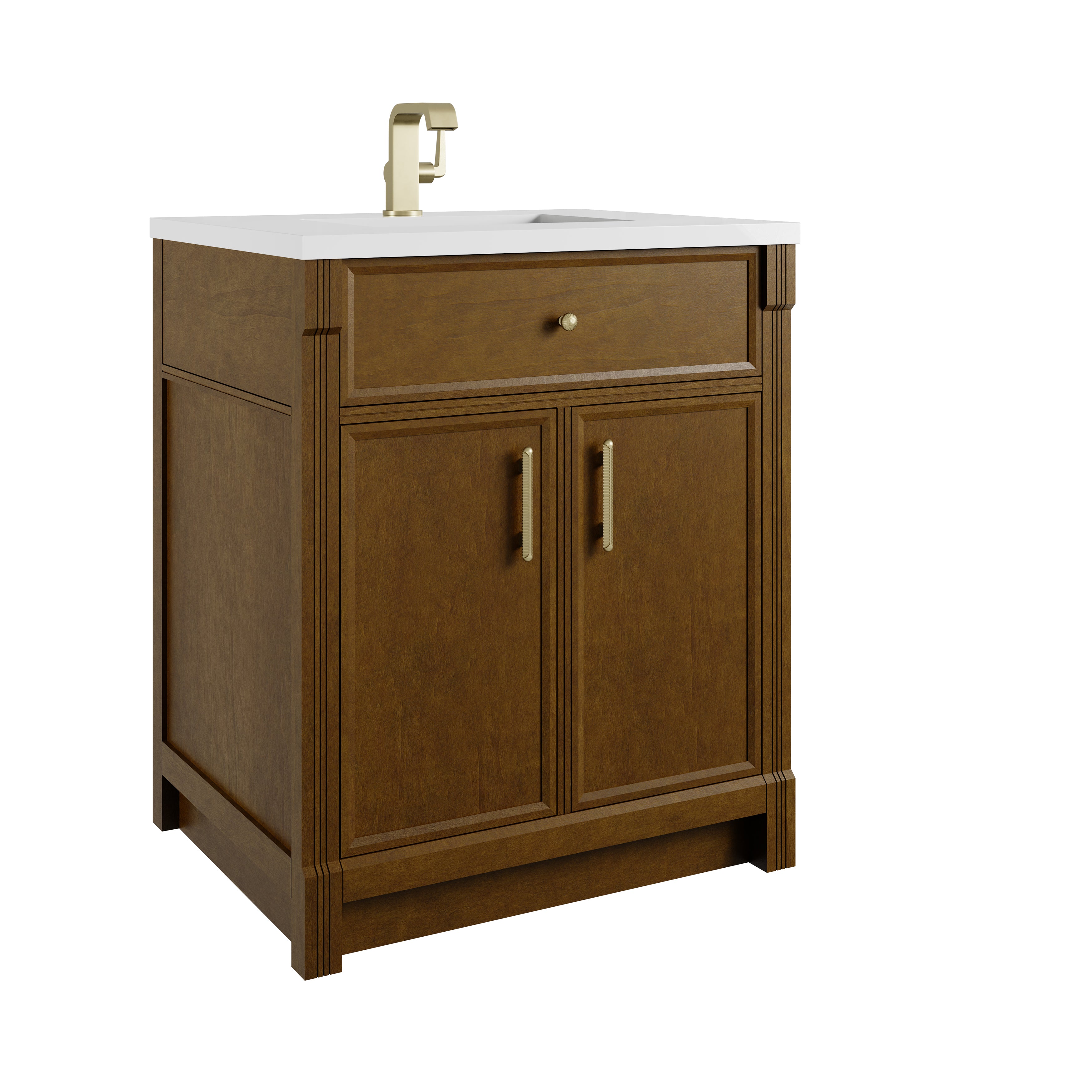 James Martin Bellshire 30" Single Vanity in Honey Oak with 3cm Countertop