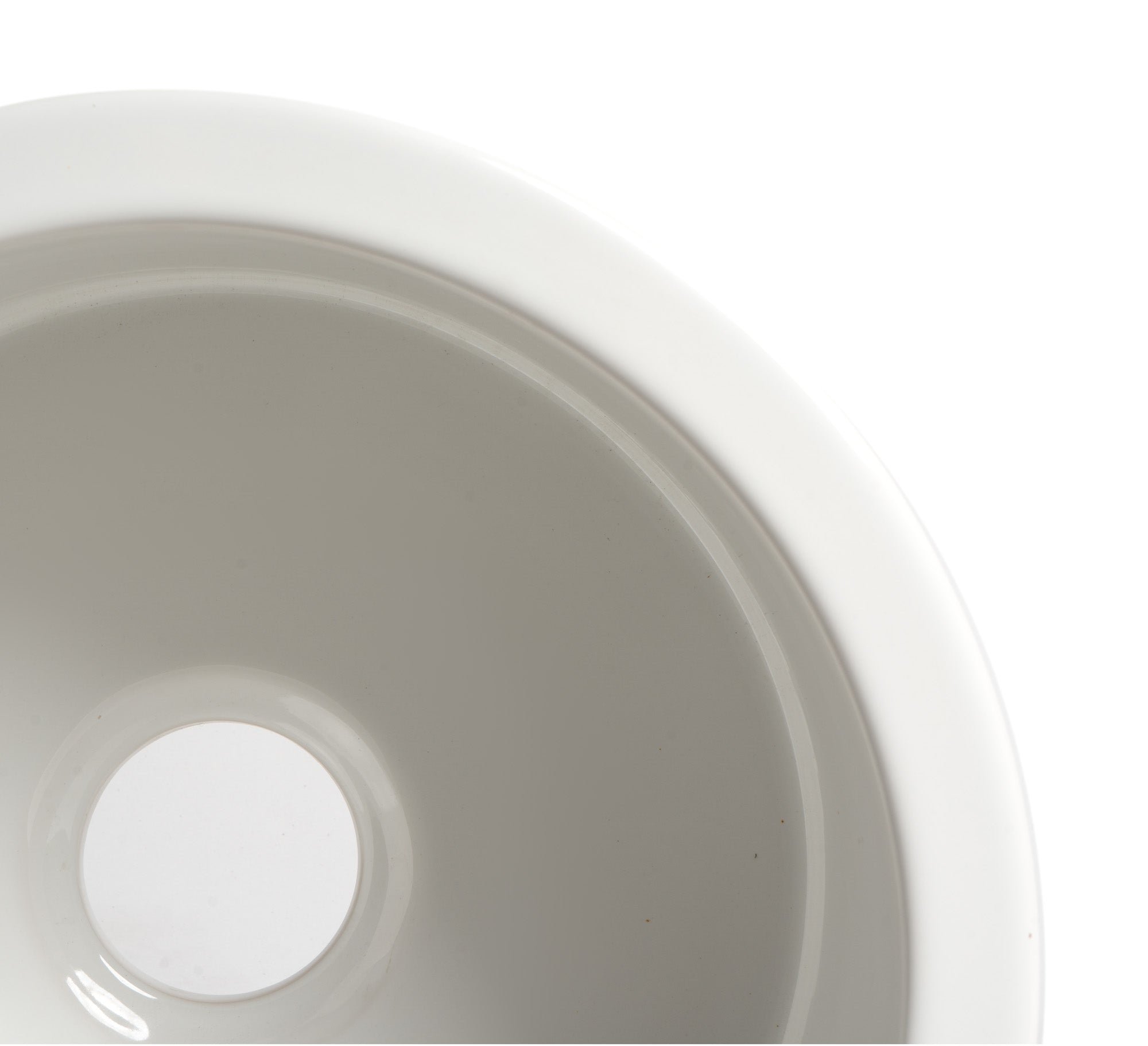 ALFI brand ABF1818R Round 18" x 18" Undermount / Drop In Fireclay Prep Sink