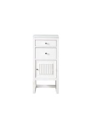 James Martin Athens 15" Base Cabinet with Drawers and Right Door in Glossy White with 3cm Countertop