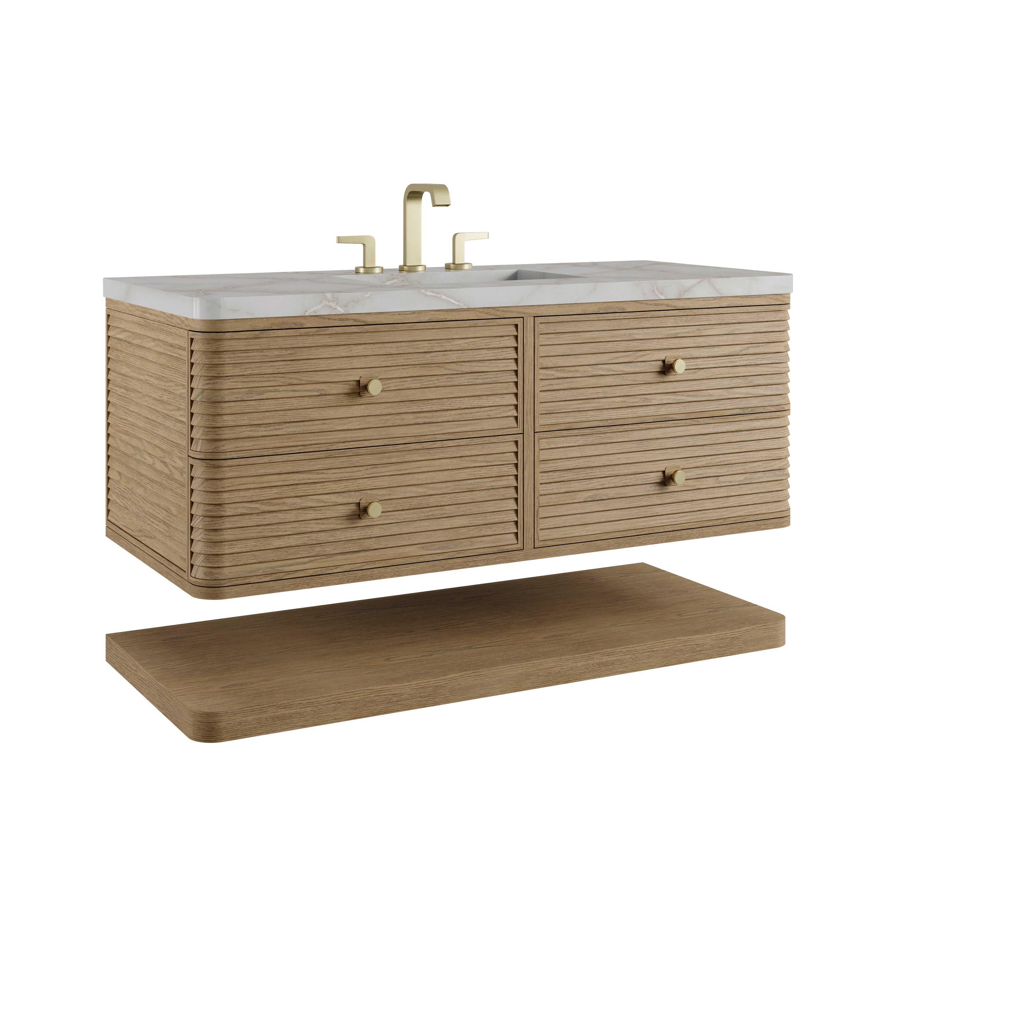 James Martin Allamari 48" Single Vanity in Dune Mist with 3cm Countertop