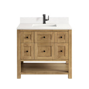 James Martin Breckenridge 36" Single Vanity in Light Natural Oak with 3cm Countertop