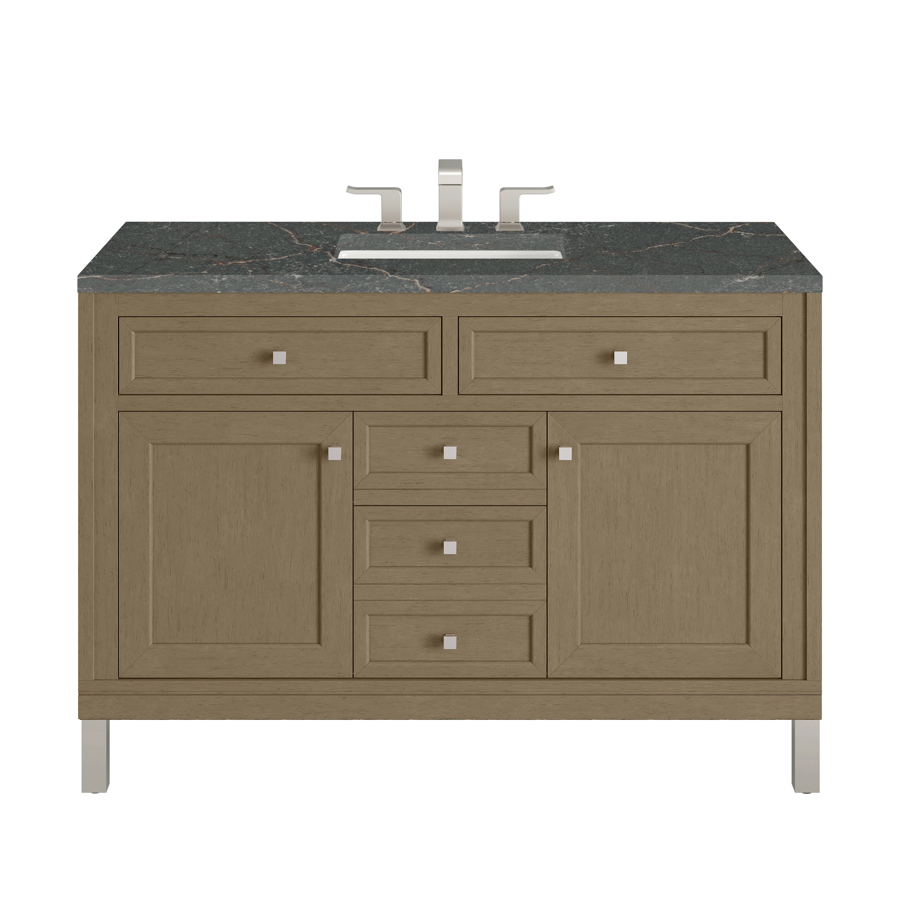 James Martin Chicago 48" Single Vanity in Walnut Whisper with 3cm Countertop