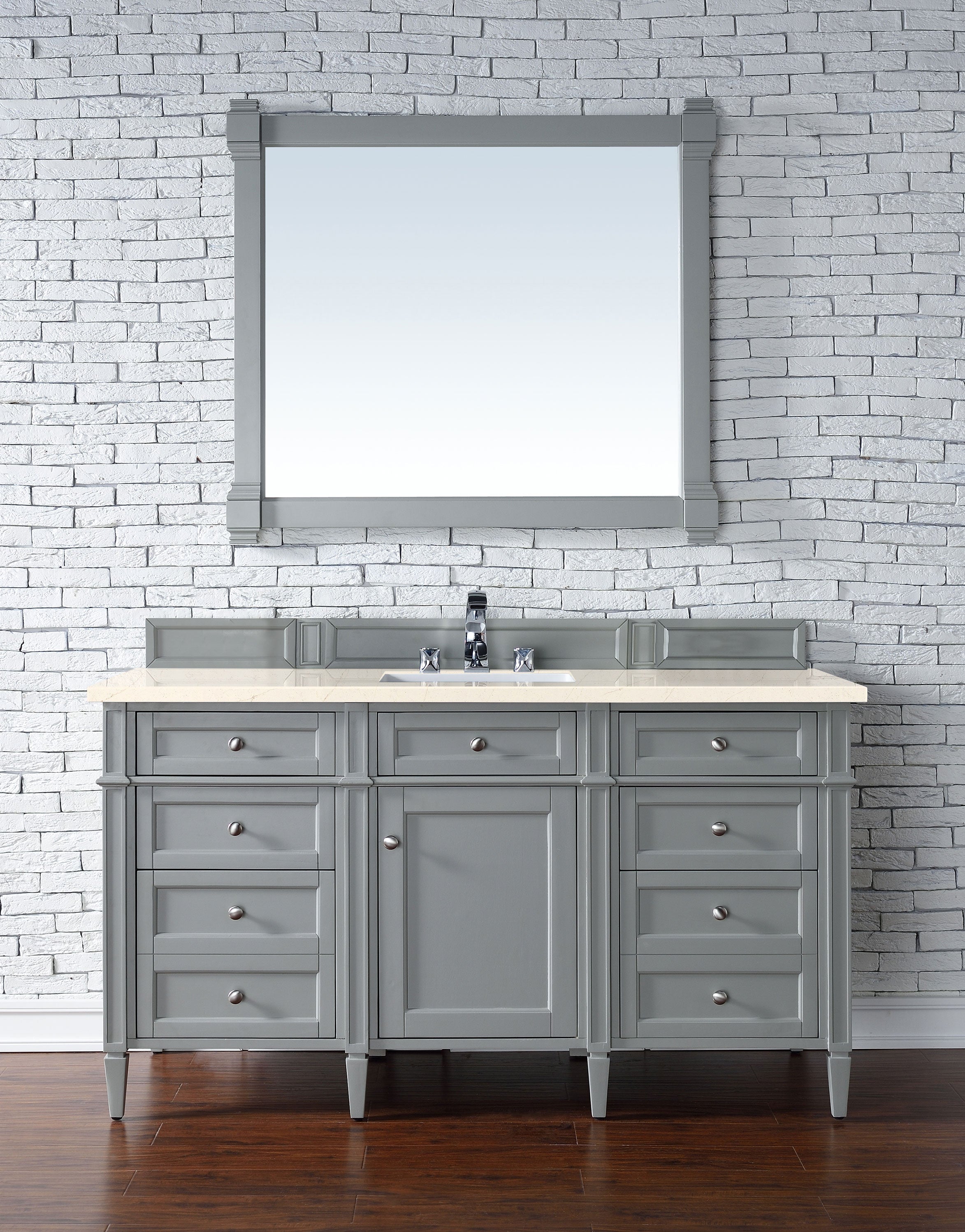 James Martin Brittany 60" Single Vanity in Urban Gray with 3cm Countertop