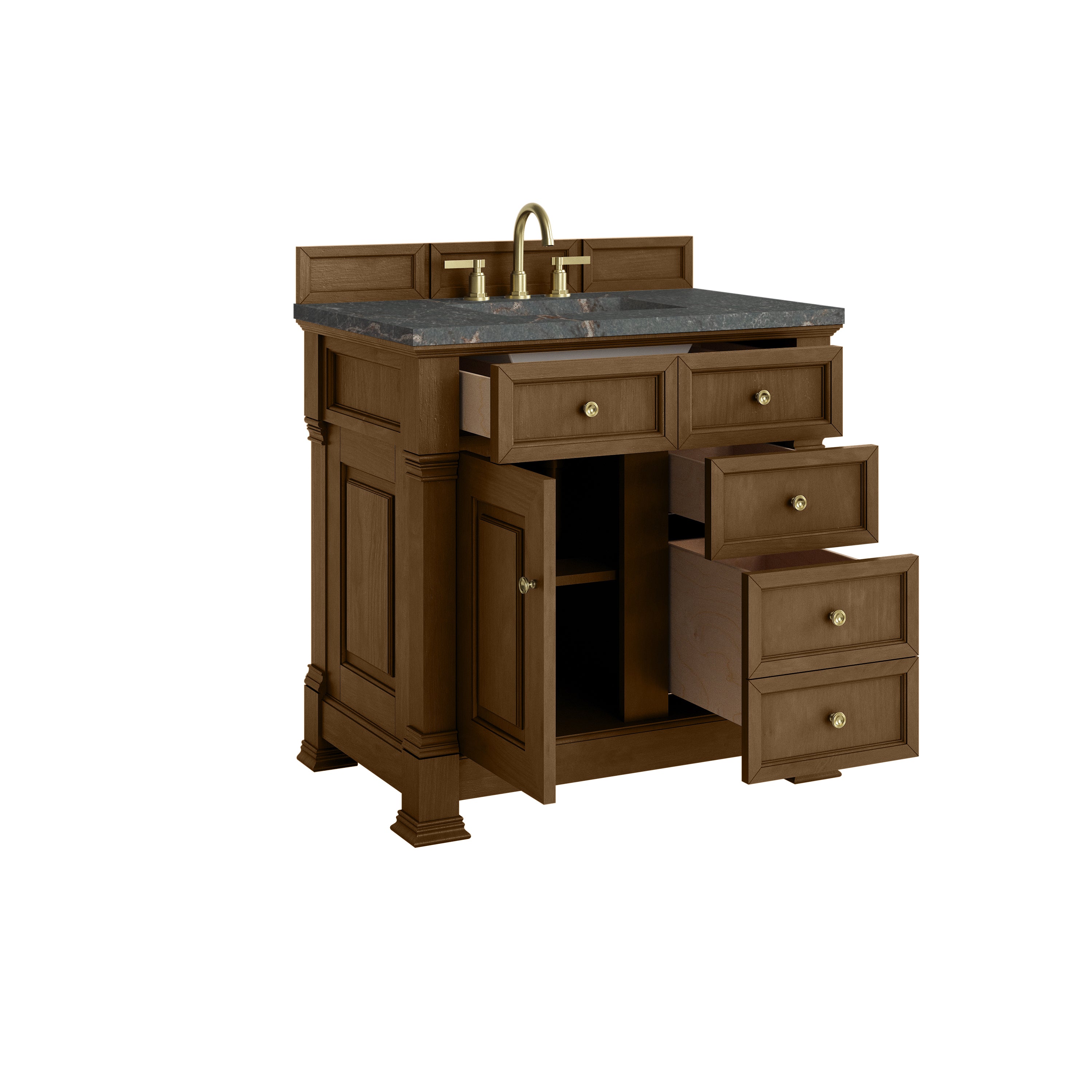 James Martin Brookfield 36" Single Vanity in Honey Oak with 3cm Countertop