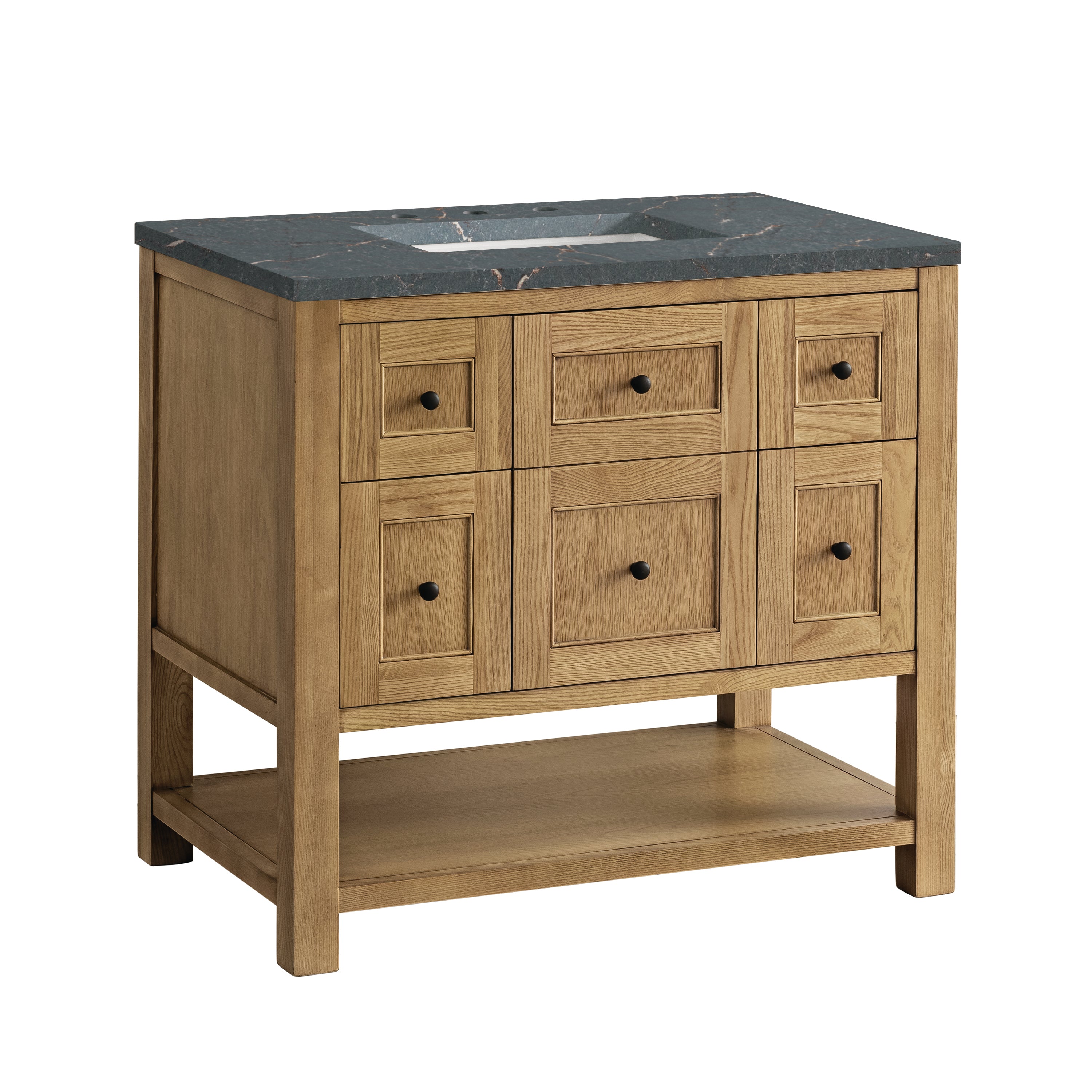 James Martin Breckenridge 36" Single Vanity in Light Natural Oak with 3cm Countertop