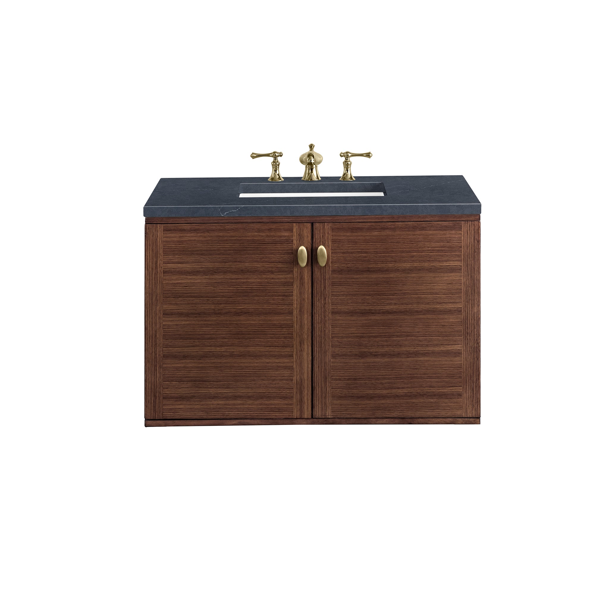 James Martin Amberly 36" Single Vanity in Mid-Century Walnut with 3cm Countertop