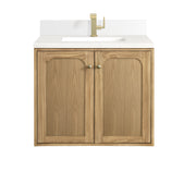 James Martin Laurent 30" Single Vanity in Light Natural Oak with 3cm Countertop