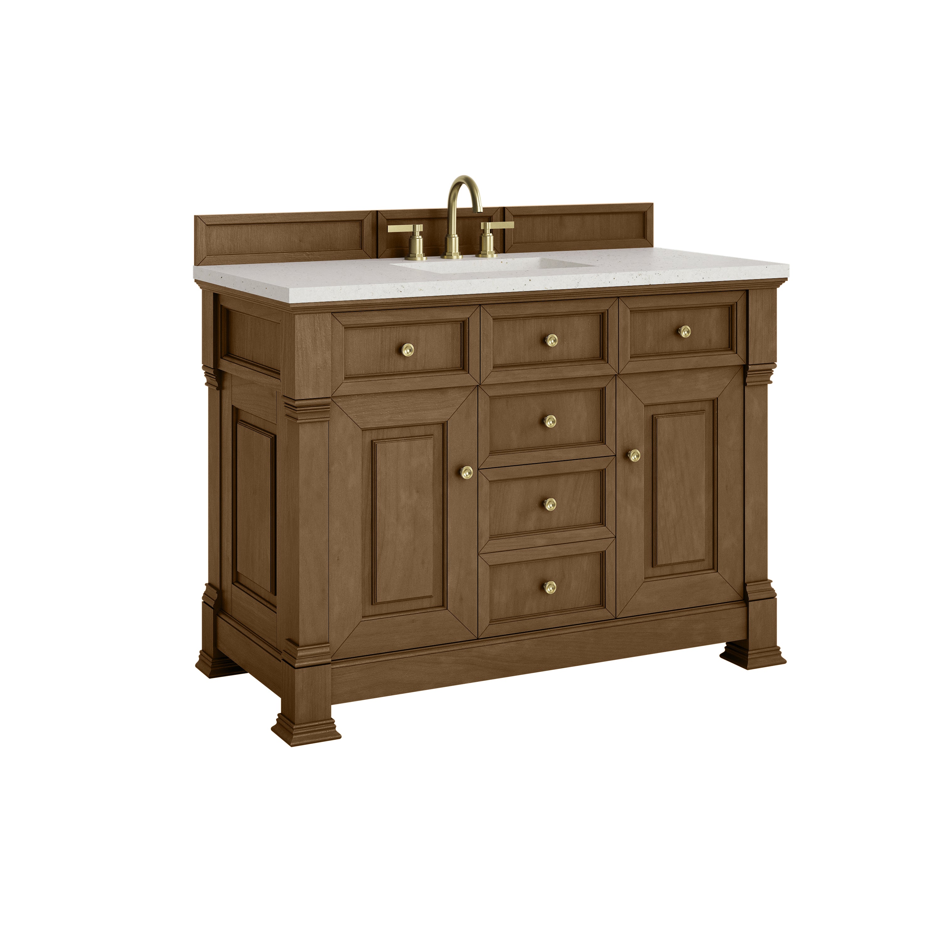James Martin Brookfield 48" Single Vanity in Honey Oak with 3cm Countertop