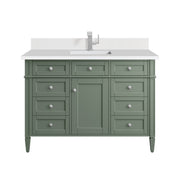 James Martin Brittany 48" Single Vanity in Smokey Celadon with 3cm Countertop