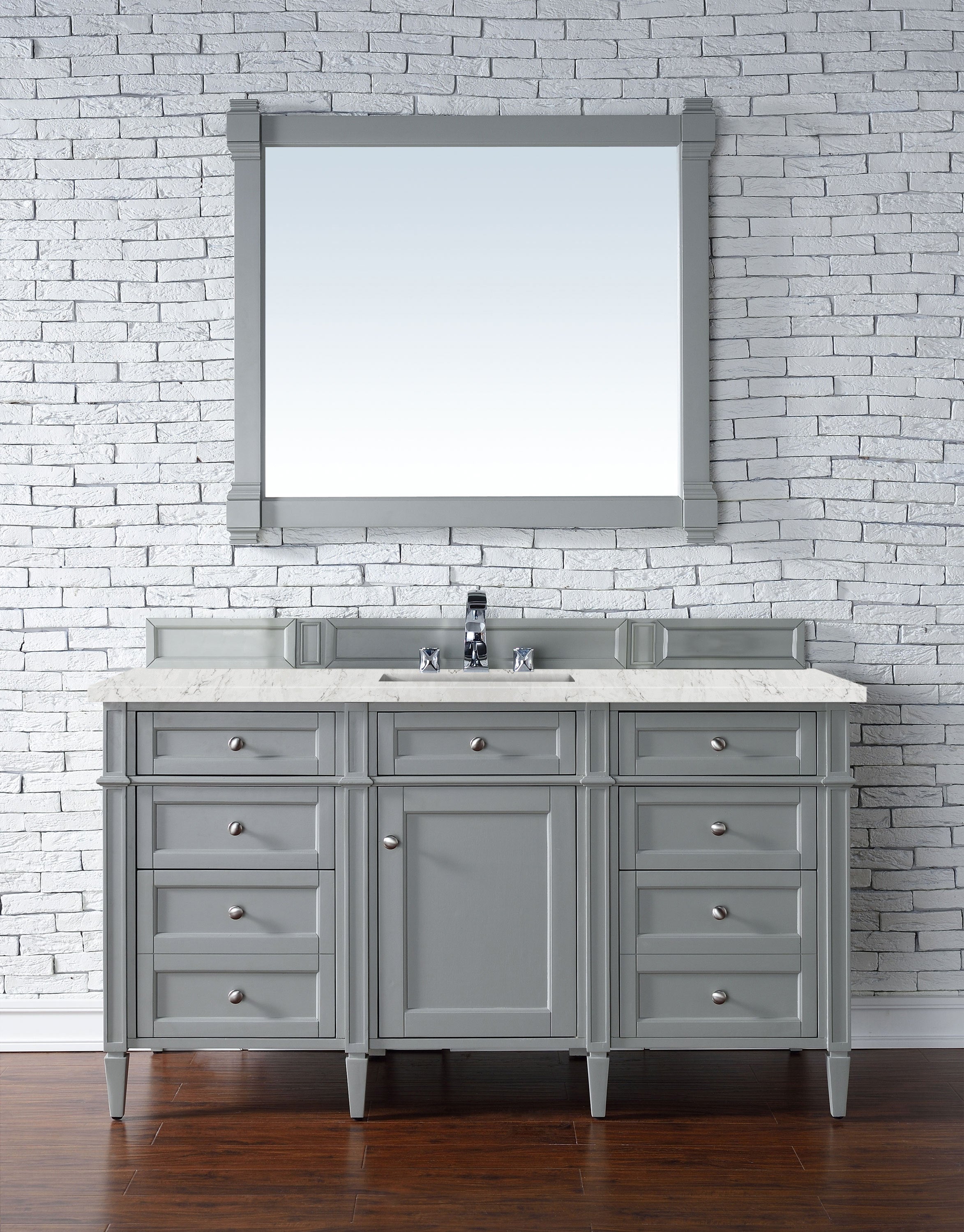 James Martin Brittany 60" Single Vanity in Urban Gray with 3cm Countertop