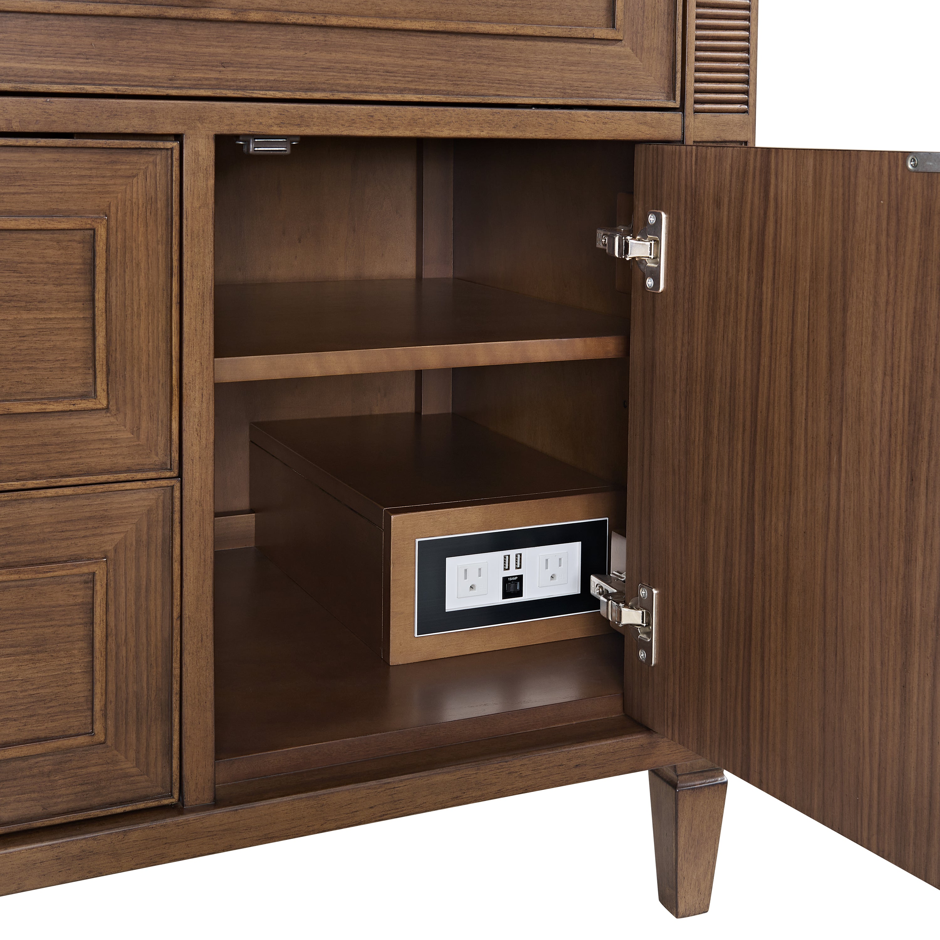 James Martin Lorelai 36" Single Vanity in Mid-Century Walnut with 3cm Countertop