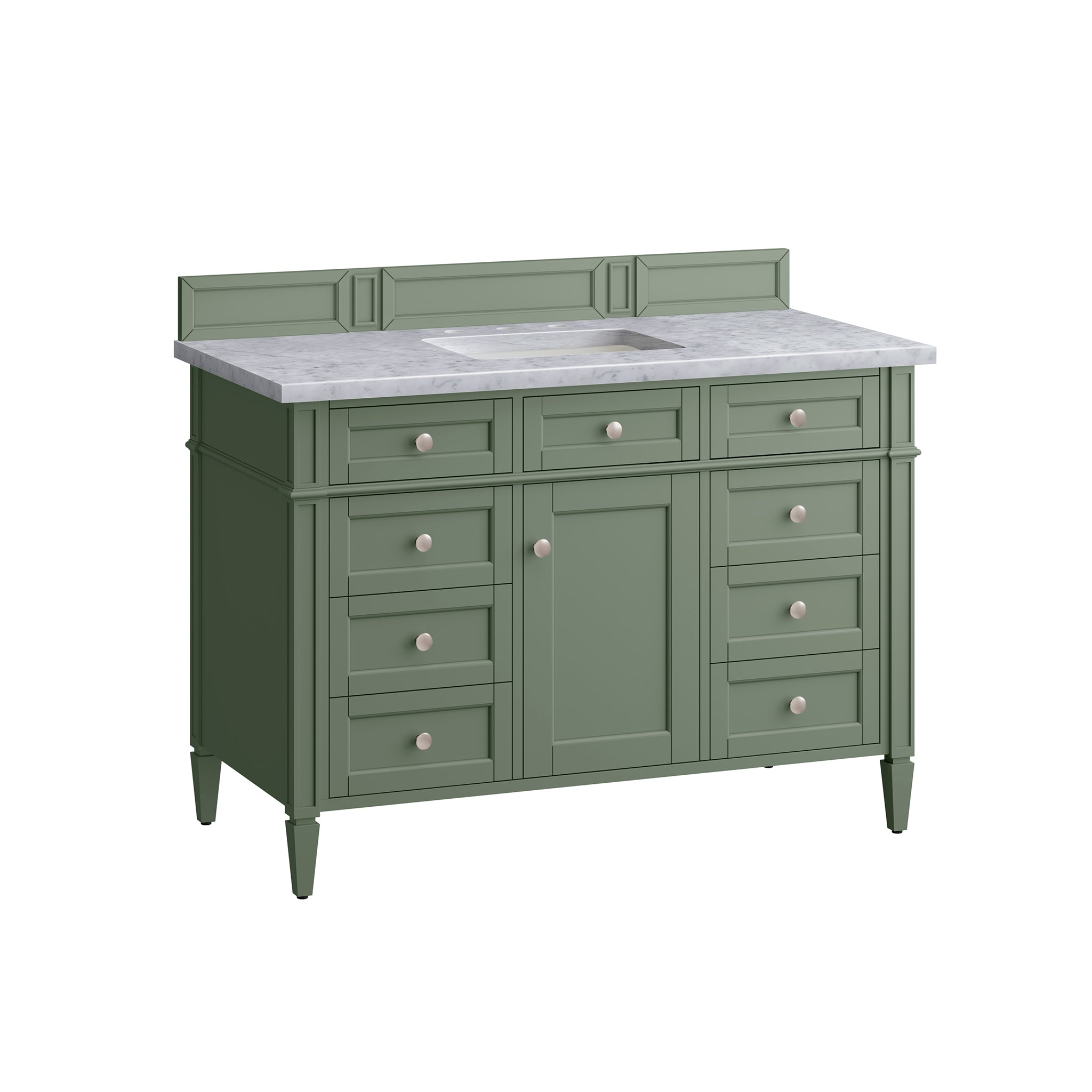 James Martin Brittany 48" Single Vanity in Smokey Celadon with 3cm Countertop