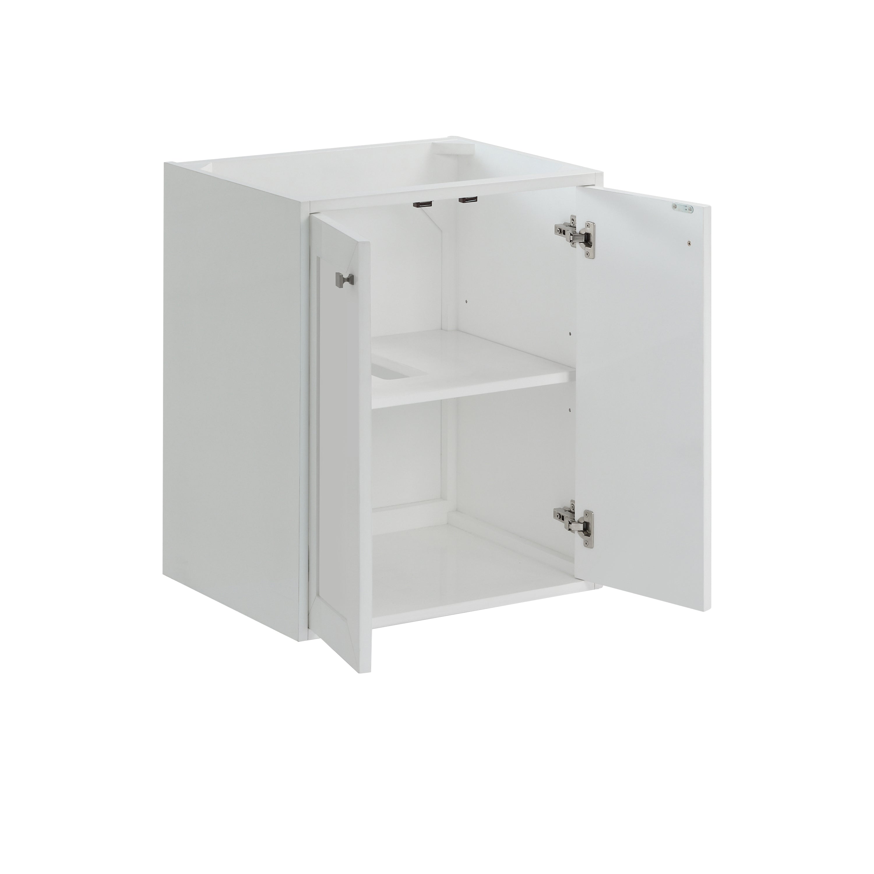 James Martin Chianti 24" Single Vanity in Glossy White with White Glossy Composite Stone Top