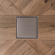ALFI brand  ABSD55B-BSS 5" x 5" Modern Square Brushed Stainless Steel Shower Drain with Solid Cover