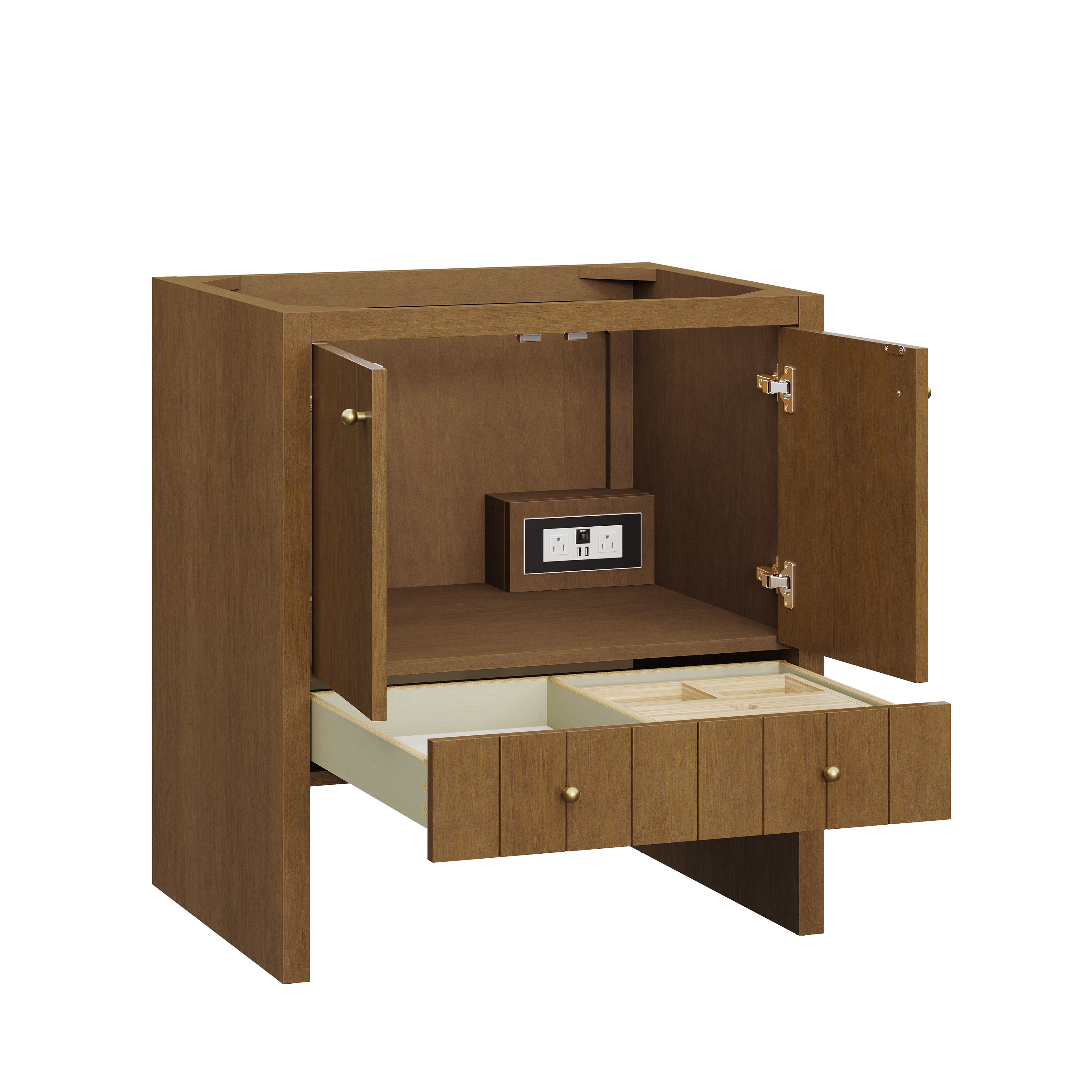 James Martin Hudson 30" Single Vanity in Honey Oak with 3cm Countertop