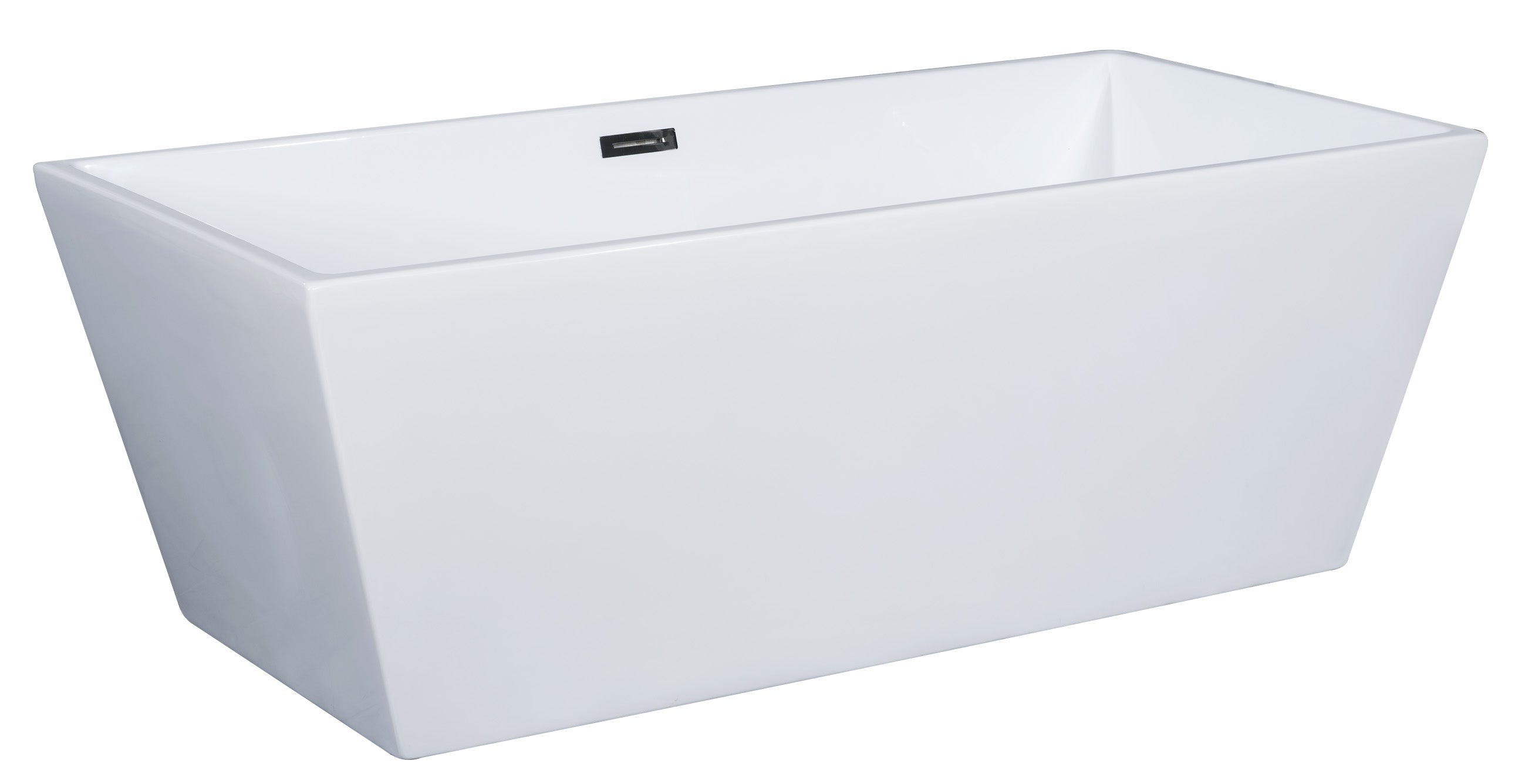 ALFI brand  AB8832 67 inch White Rectangular Acrylic Free Standing Soaking Bathtub