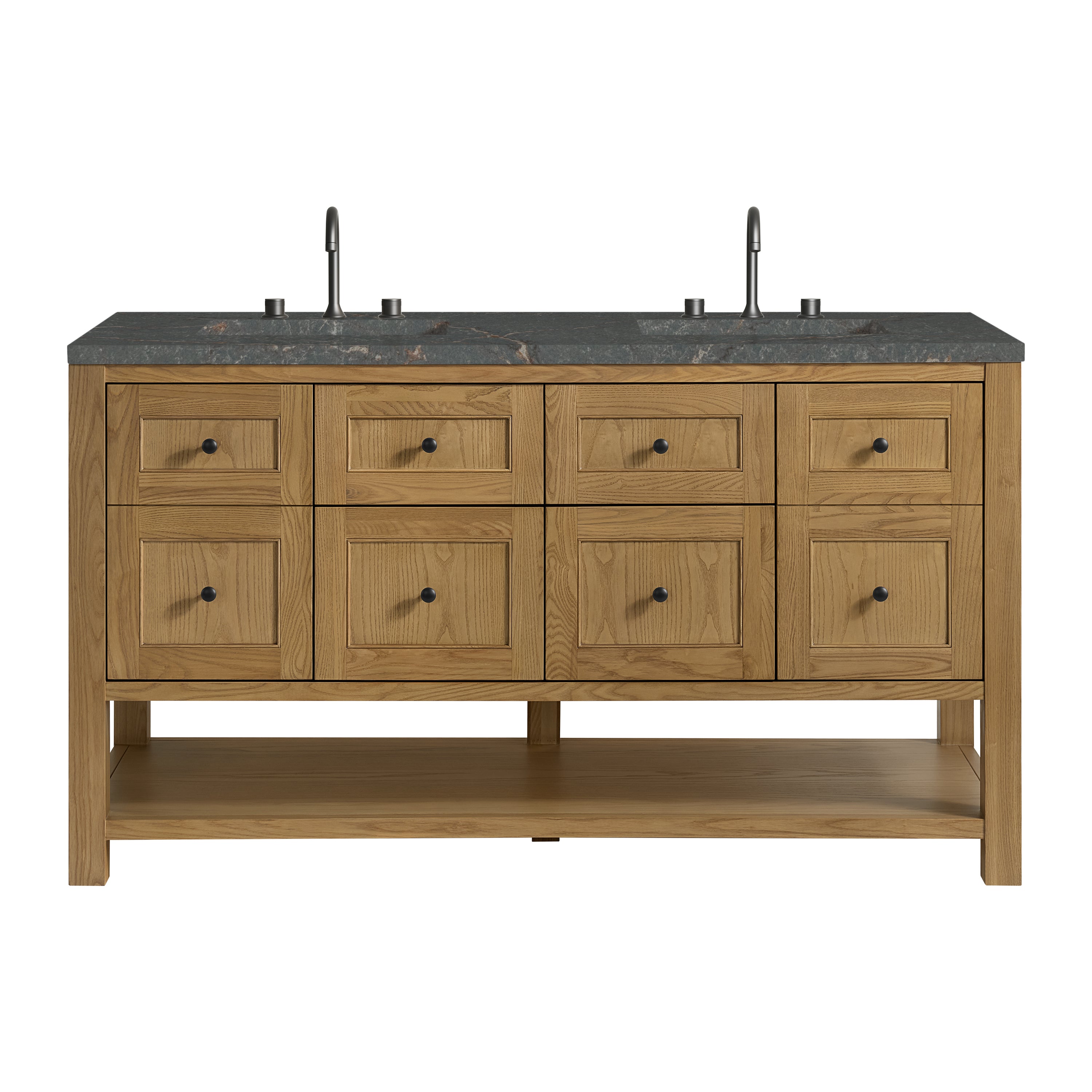 James Martin Breckenridge 60" Double Vanity in Light Natural Oak with 3cm Countertop