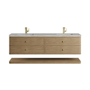 James Martin Allamari 72" Double Vanity in Dune Mist with 3cm Countertop
