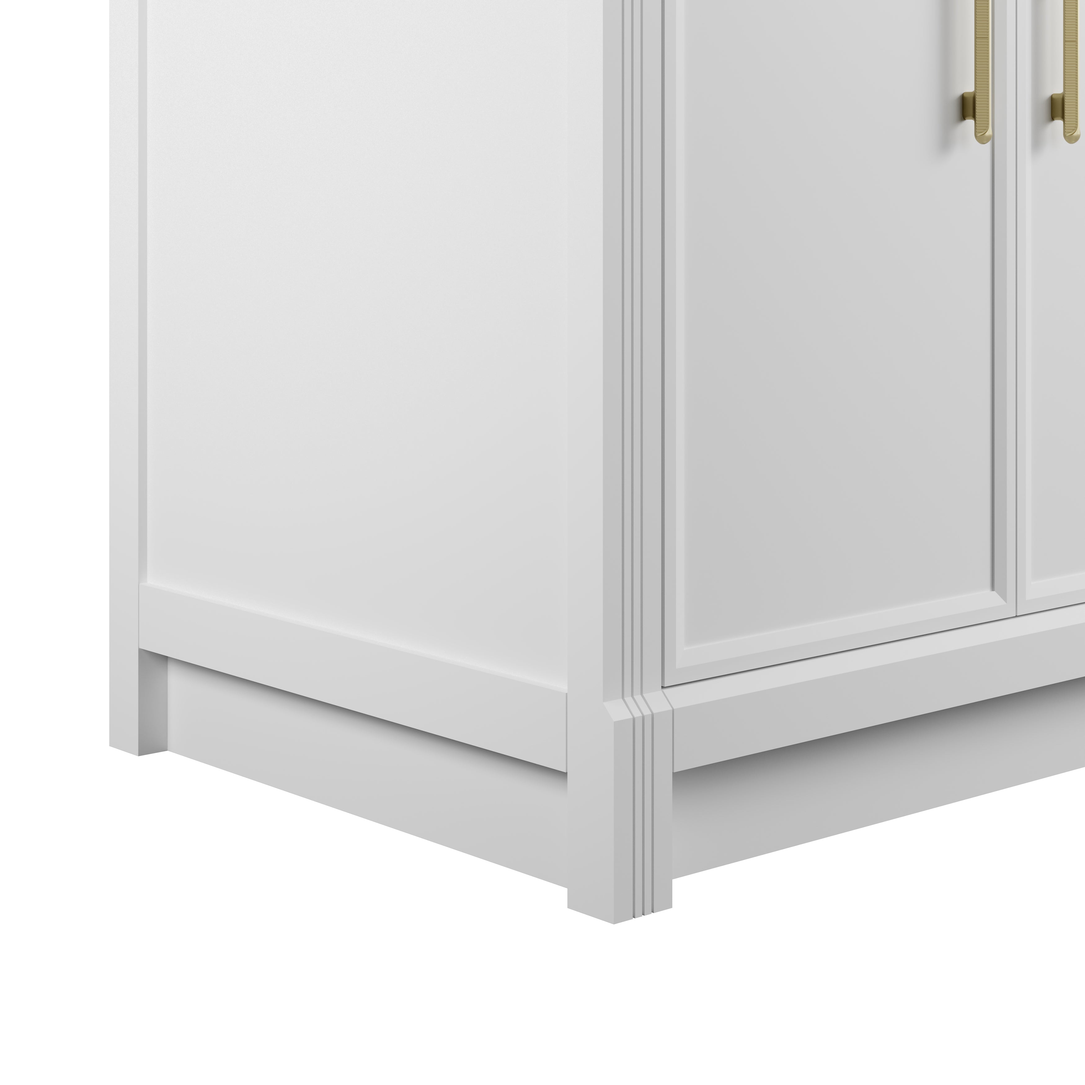 James Martin Bellshire 72" Double Vanity in Bright White with 3cm Countertop and FreePower Wireless Charger