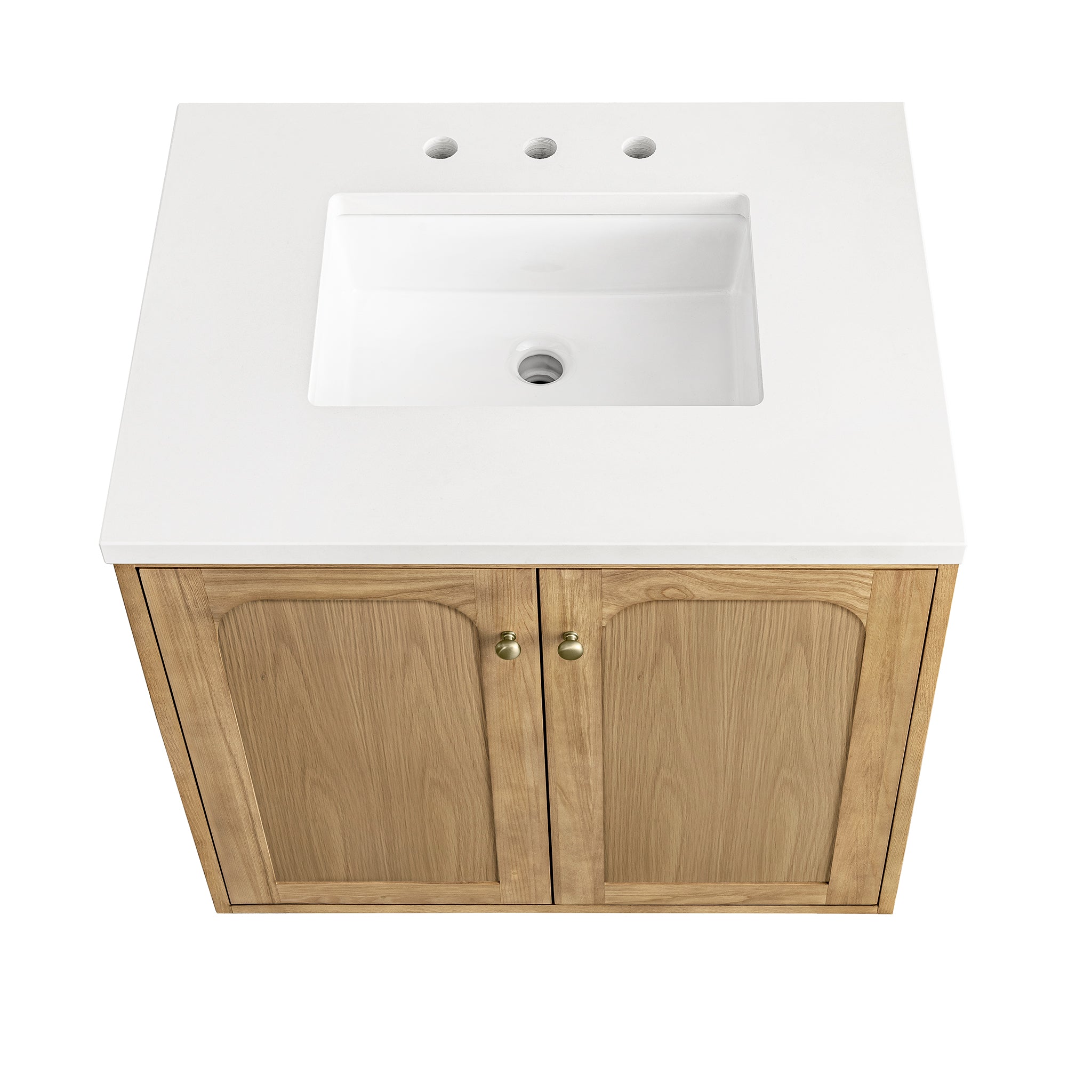 James Martin Laurent 30" Single Vanity in Light Natural Oak with 3cm Countertop