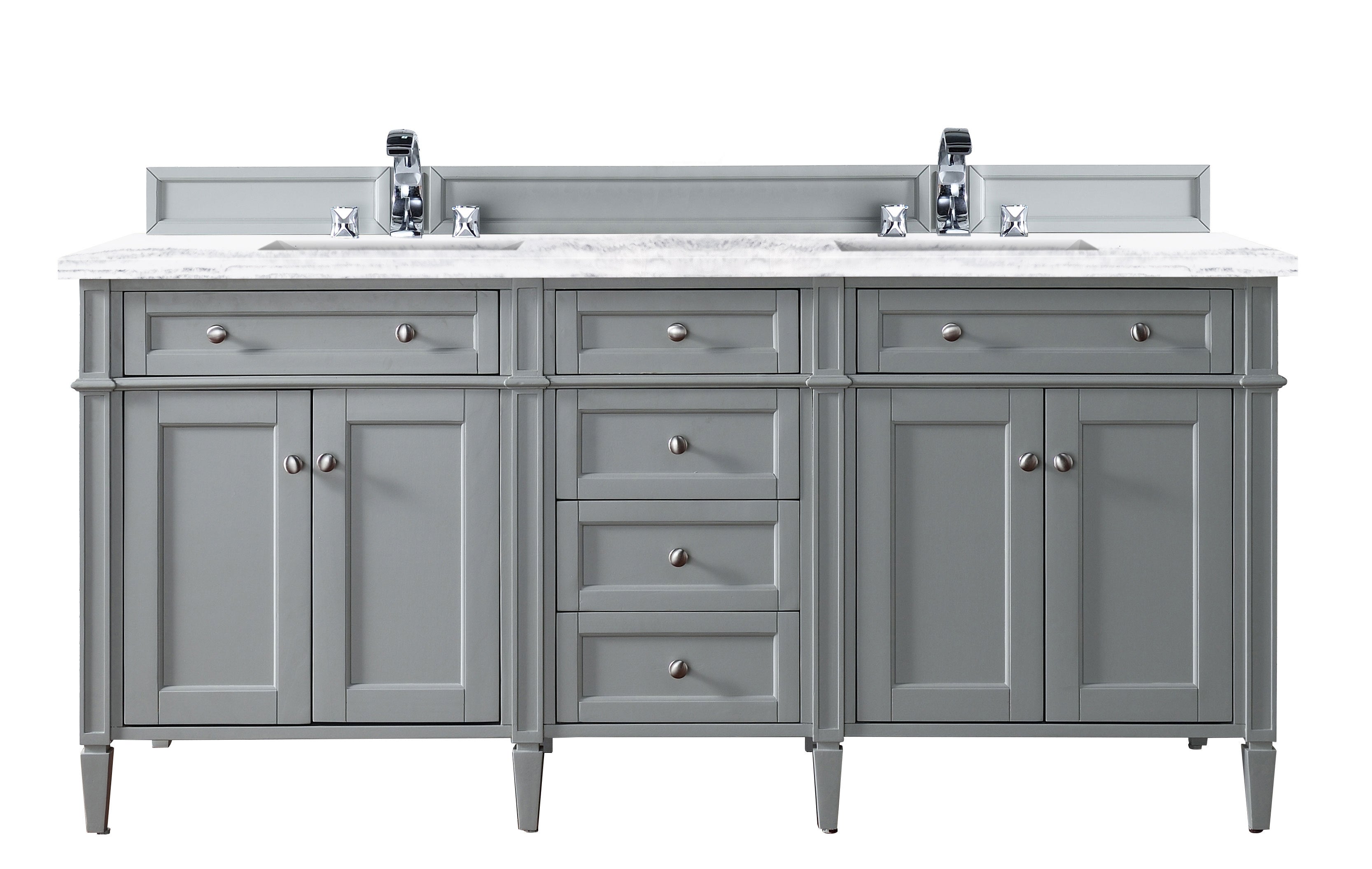 James Martin Brittany 72" Double Vanity in Urban Gray with 3cm Countertop