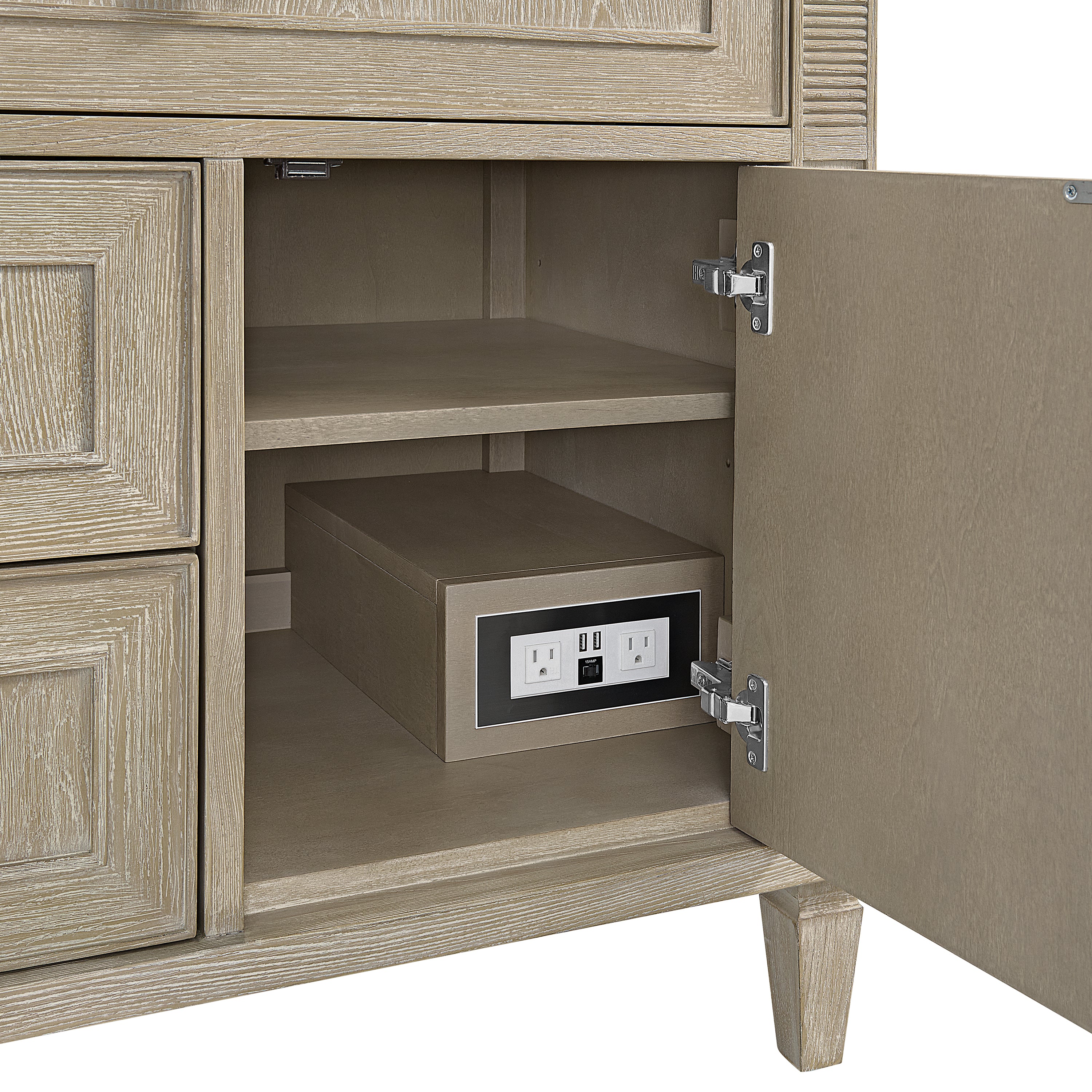 James Martin Lorelai 36" Single Vanity in Whitewashed Oak with 3cm Countertop