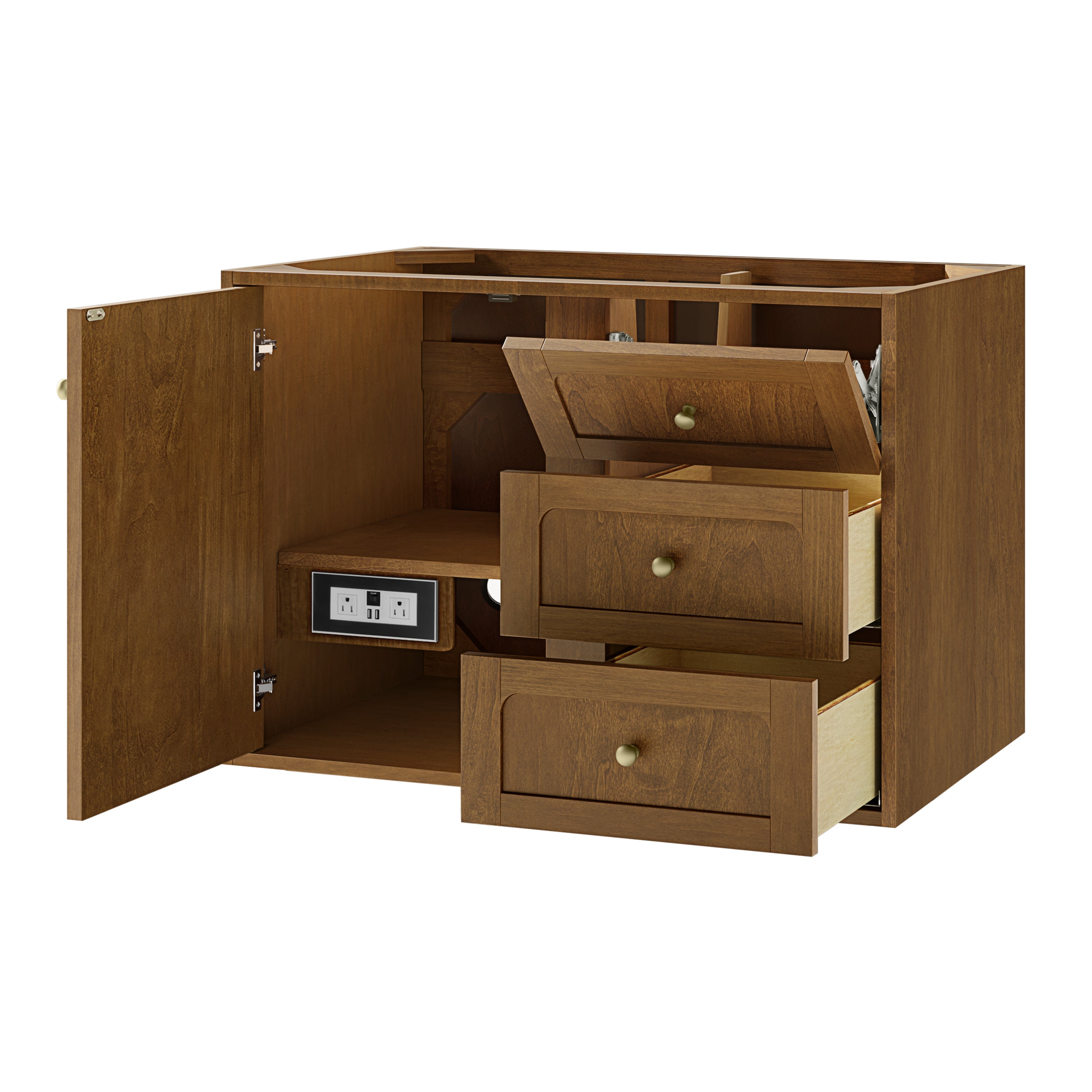 James Martin Laurent 36" Single Vanity in Honey Oak with 3cm Countertop