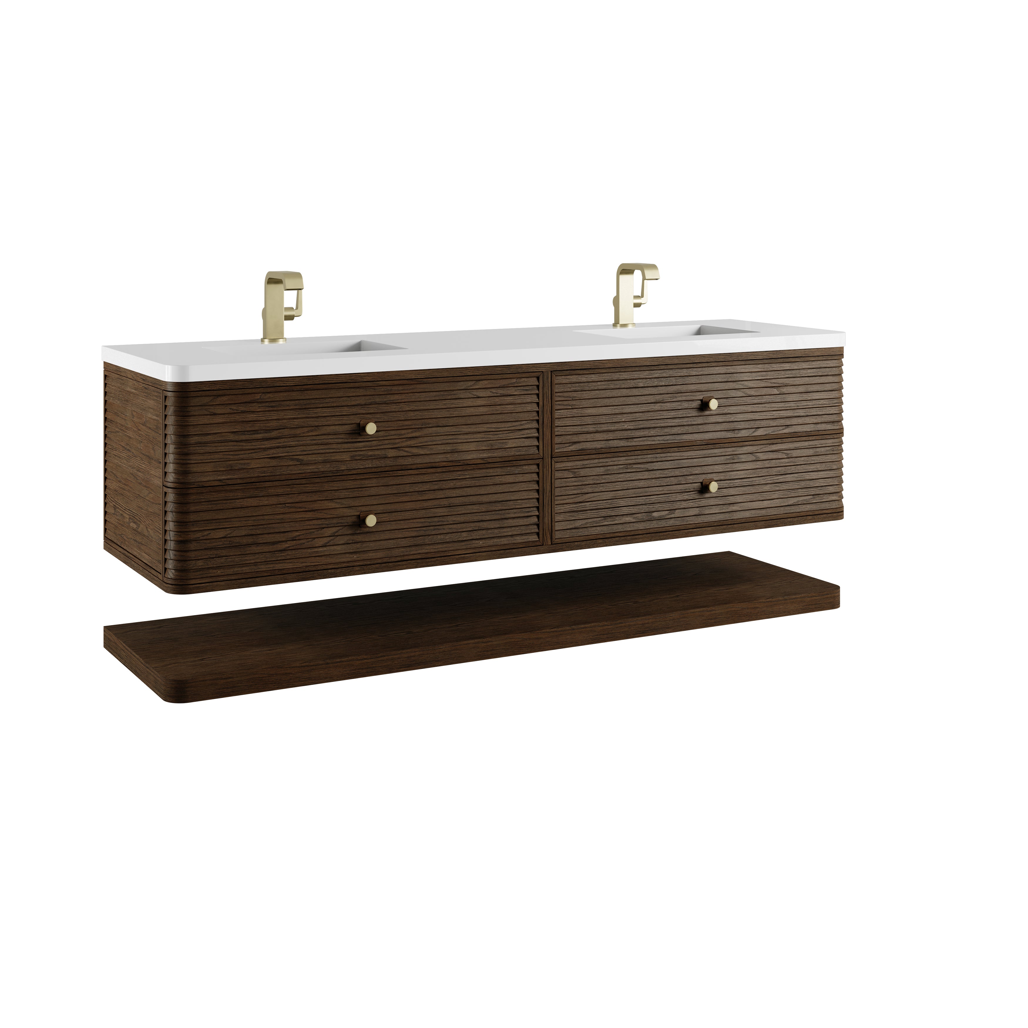 James Martin Allamari 72" Double Vanity in Sable with 3cm Countertop