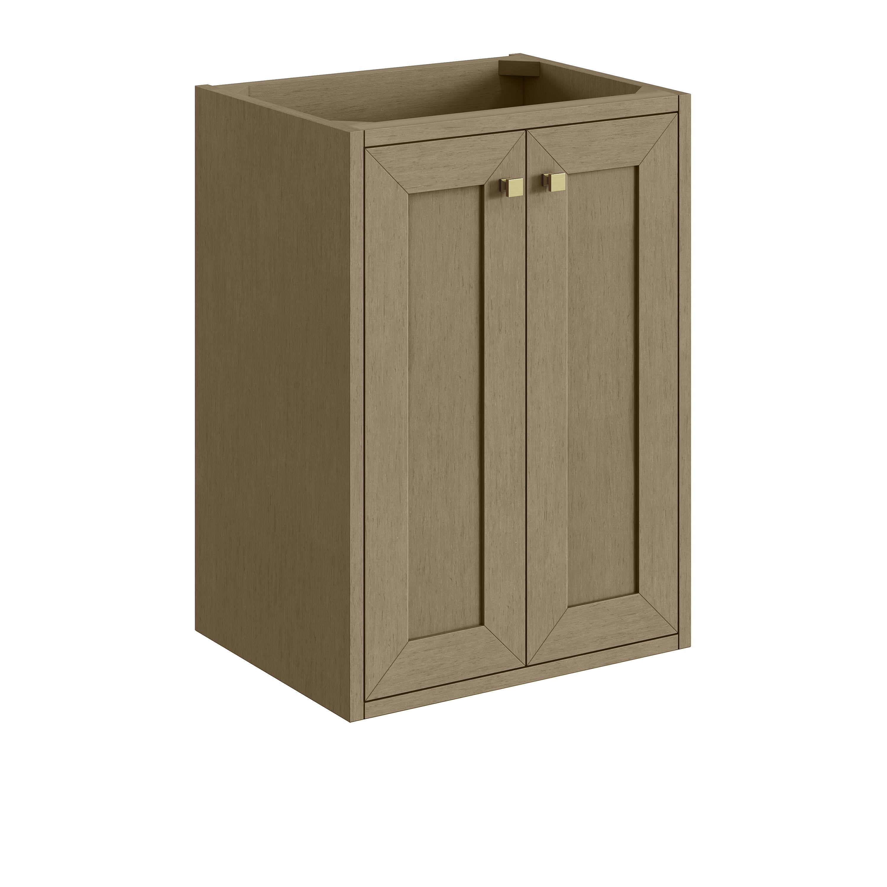 James Martin Chianti 20" Single Vanity in Glossy White with White Glossy Composite Stone Top