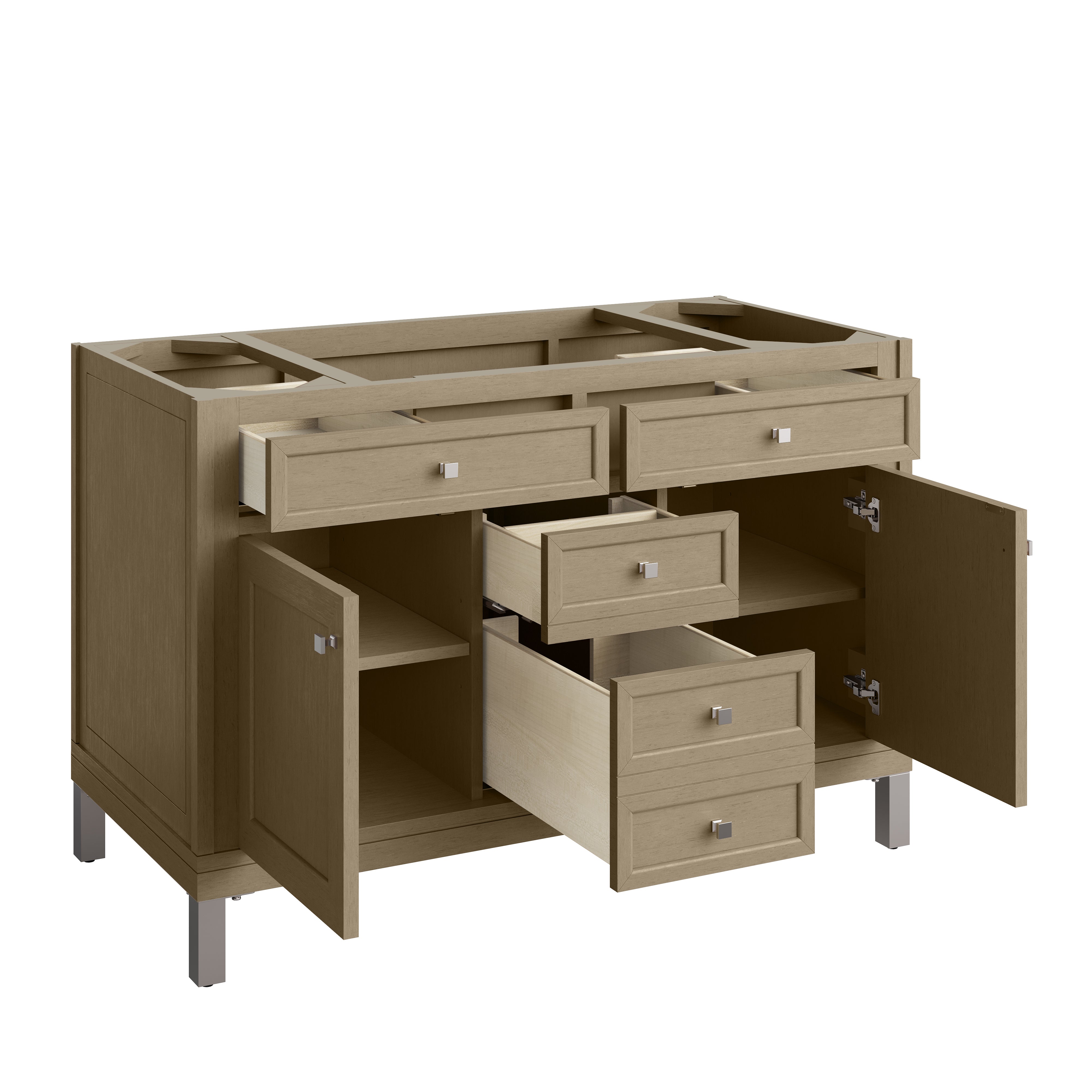 James Martin Chicago 48" Single Vanity in Walnut Whisper with 3cm Countertop
