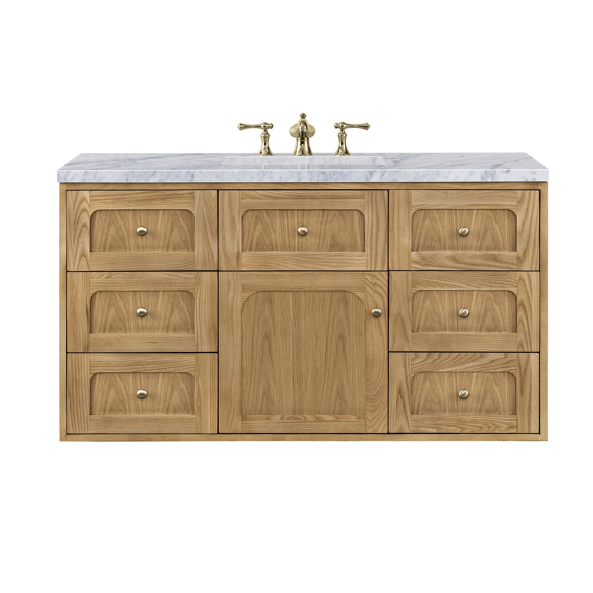 James Martin Laurent 48" Single Vanity in Light Natural Oak with 3cm Countertop