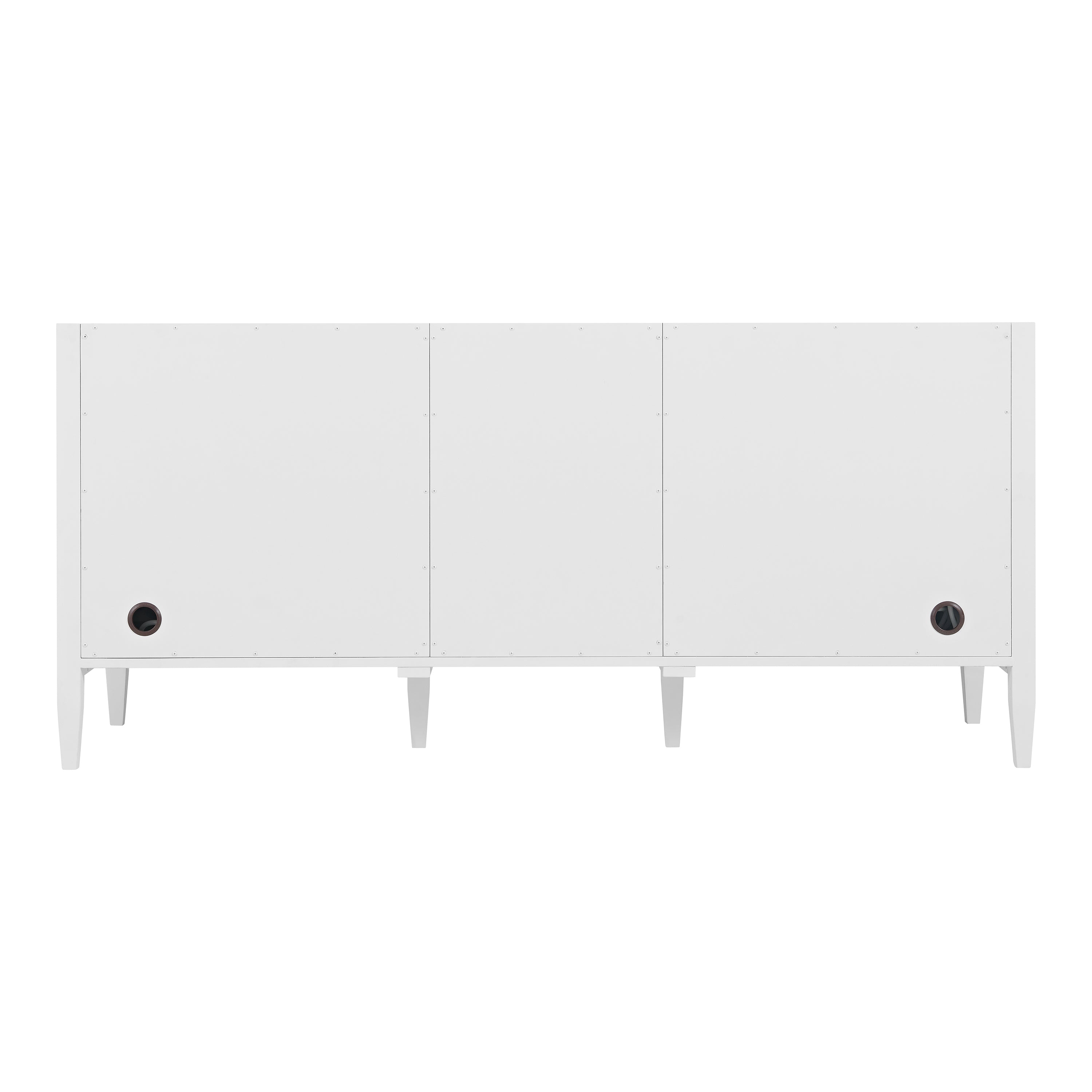 James Martin Myrrin 72" Double Vanity in Bright White with 3cm Countertop and FreePower Wireless Charger