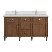 James Martin Lorelai 60" Double Vanity in Mid-Century Walnut with 3cm Countertop