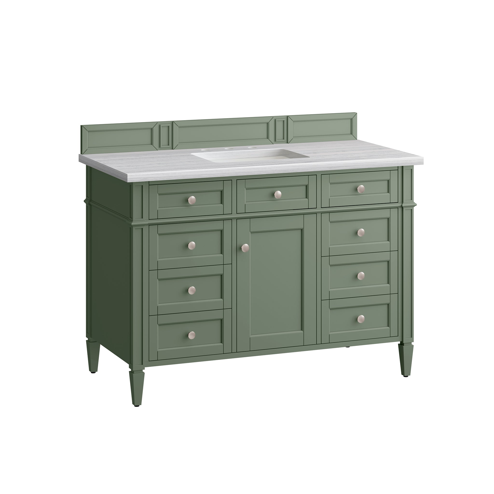 James Martin Brittany 48" Single Vanity in Smokey Celadon with 3cm Countertop