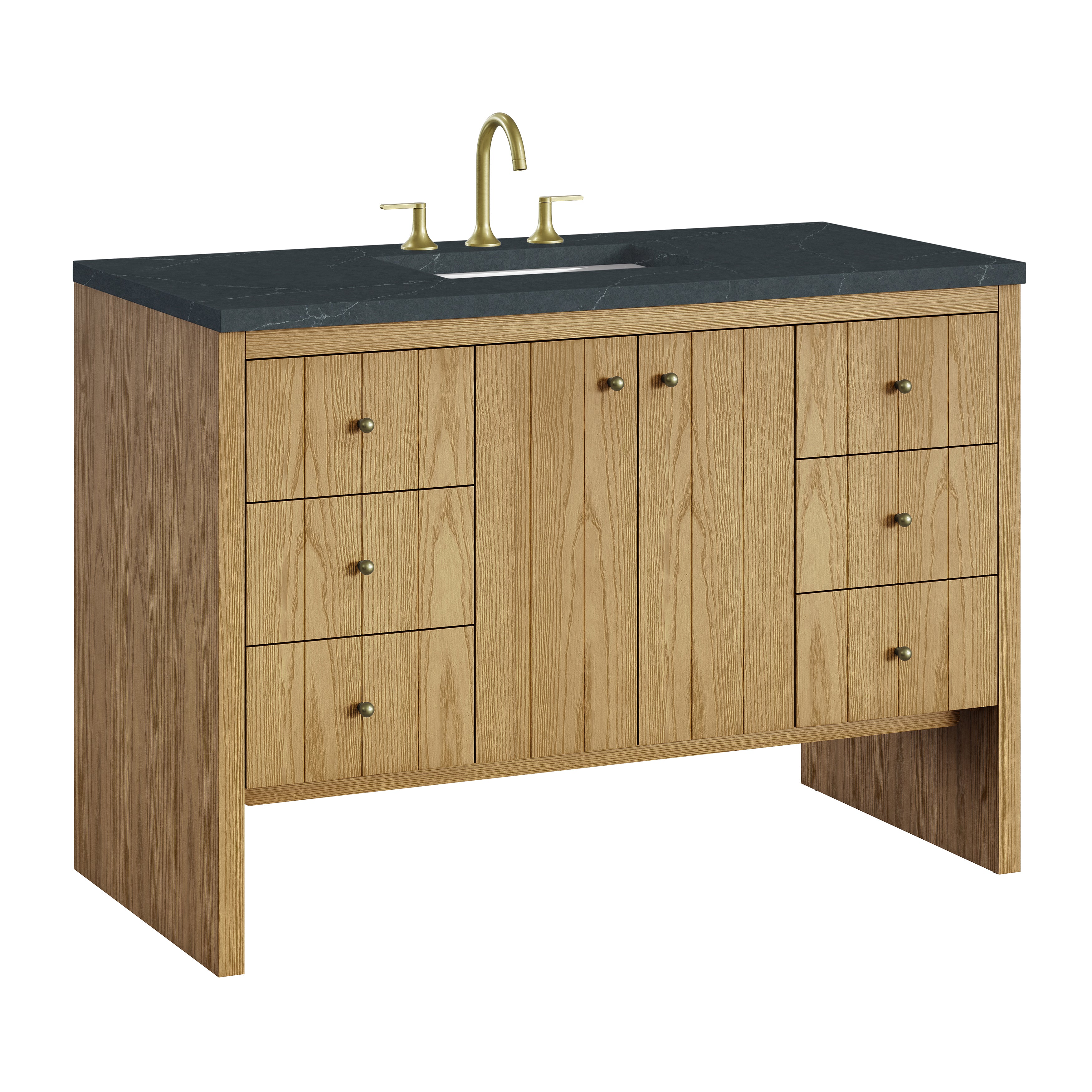 James Martin Hudson 48" Single Vanity in Light Natural Oak with 3cm Countertop