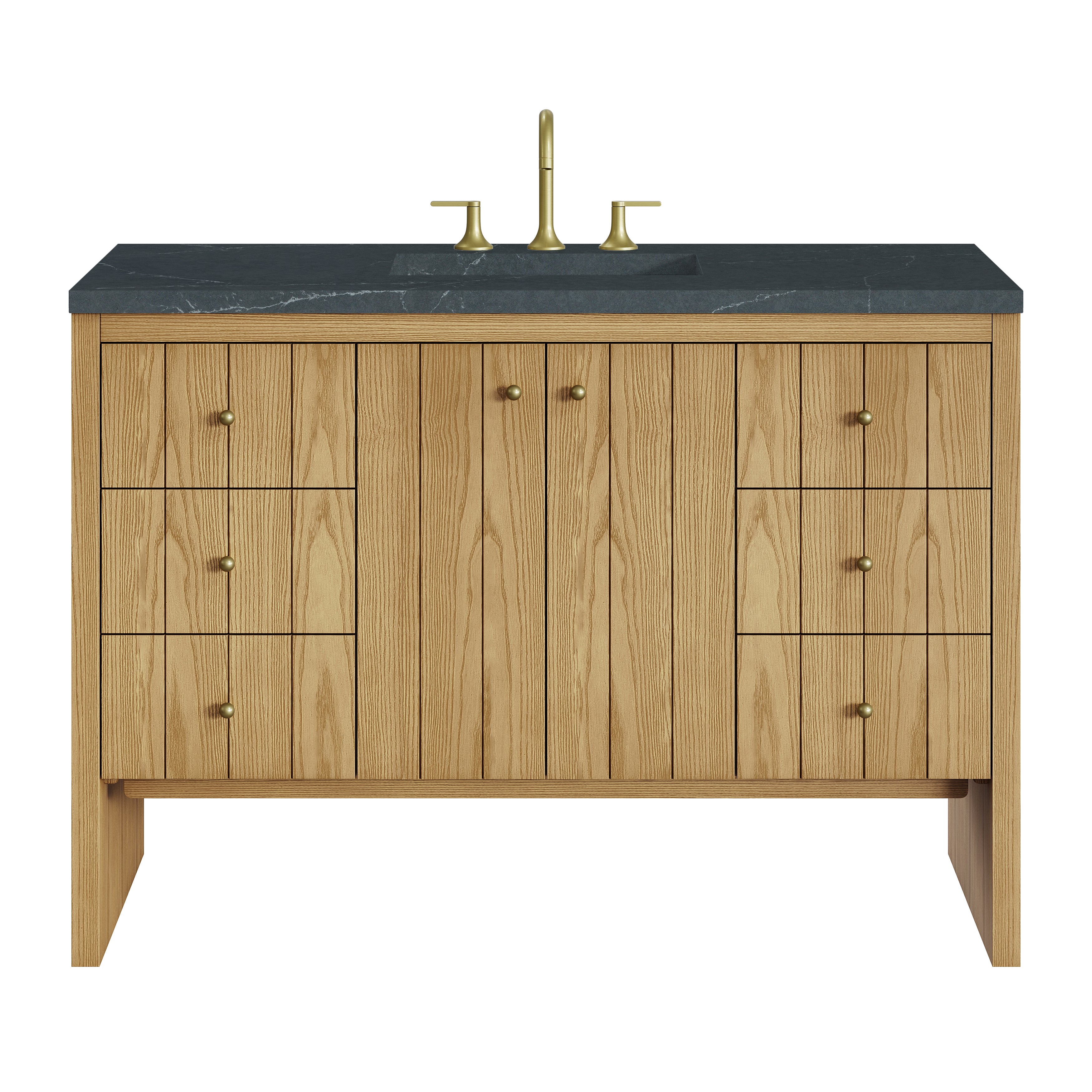 James Martin Hudson 48" Single Vanity in Light Natural Oak with 3cm Countertop
