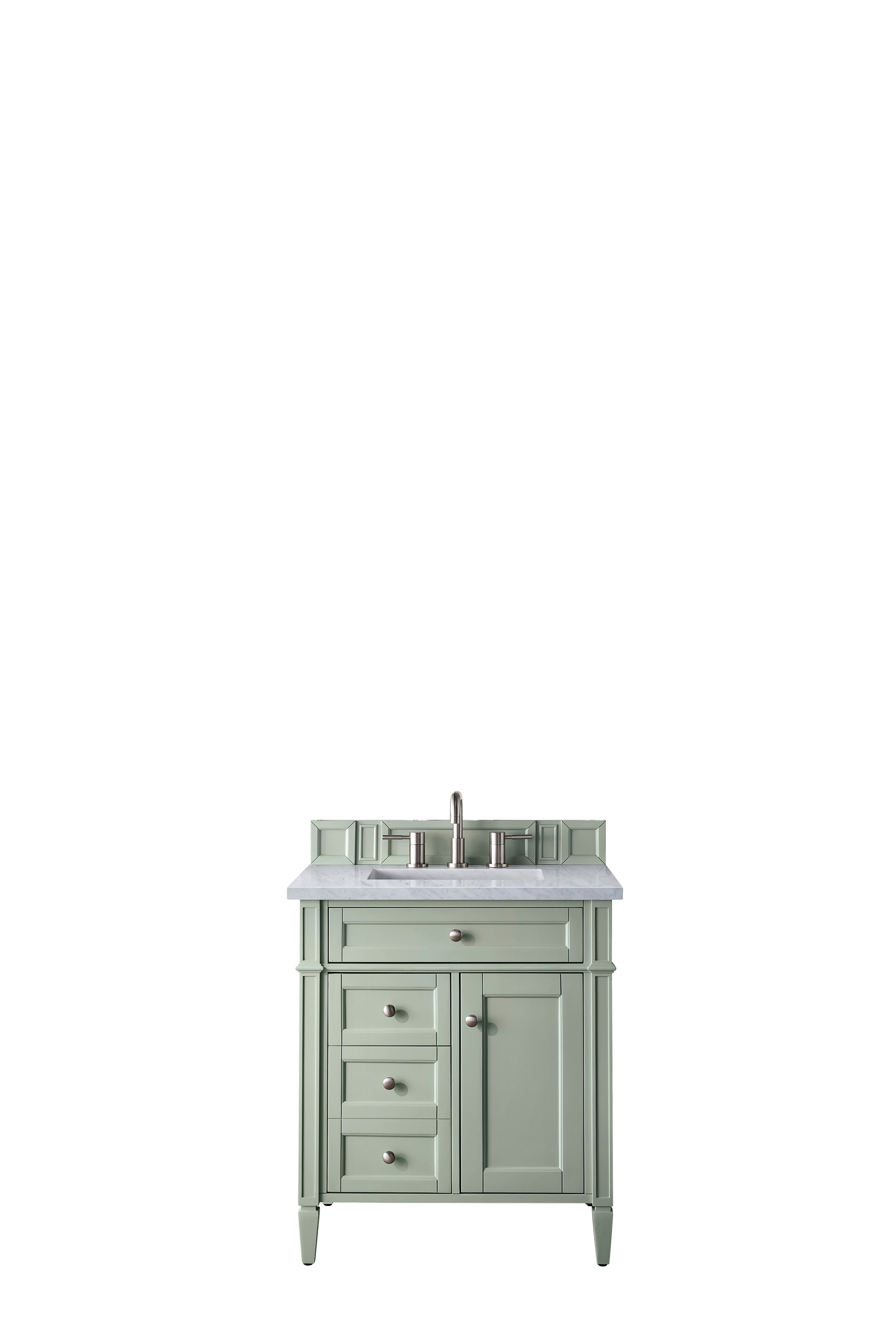 James Martin Brittany 30" Single Vanity in Sage Green with 3cm Countertop
