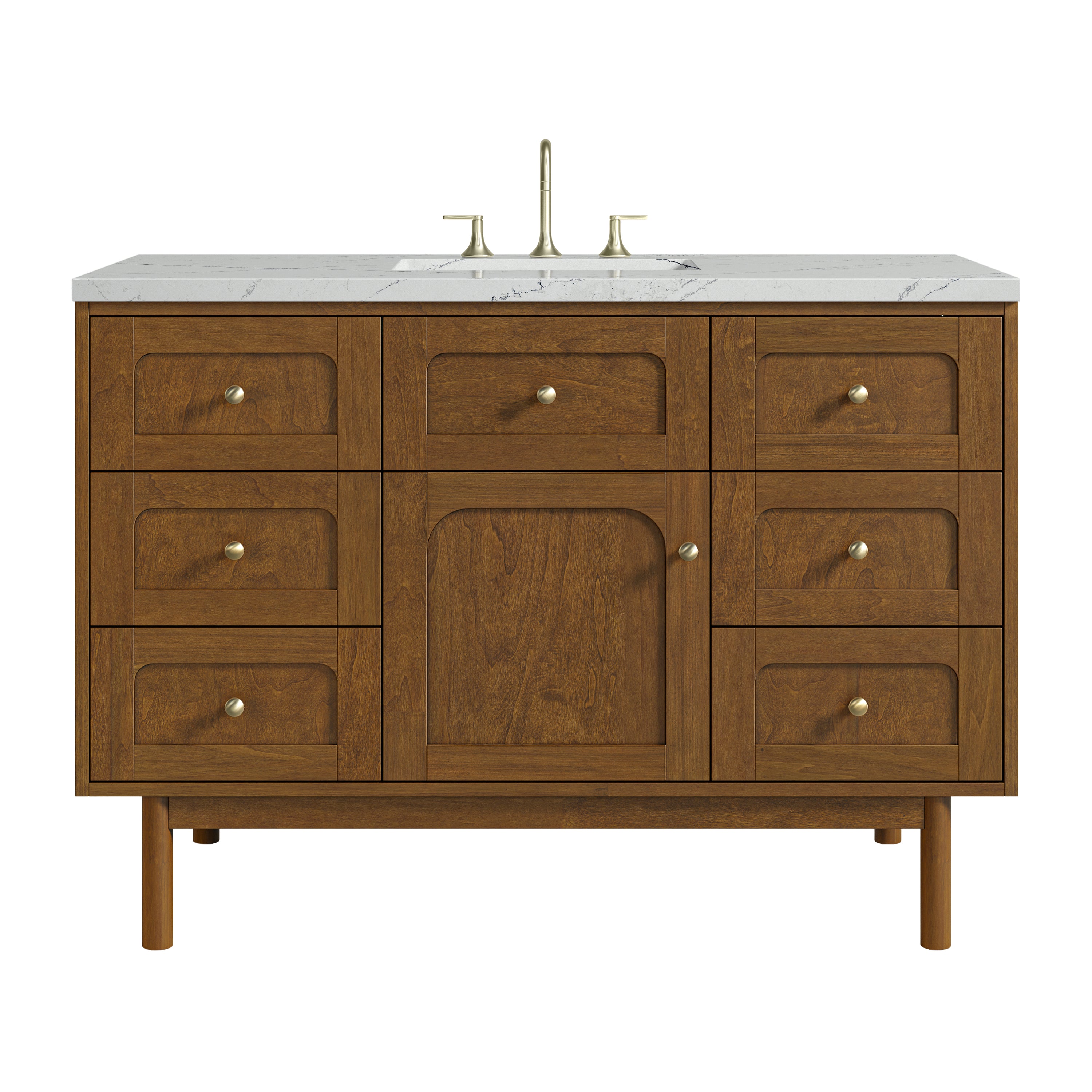 James Martin Laurent 48" Single Vanity in Honey Oak with 3cm Countertop