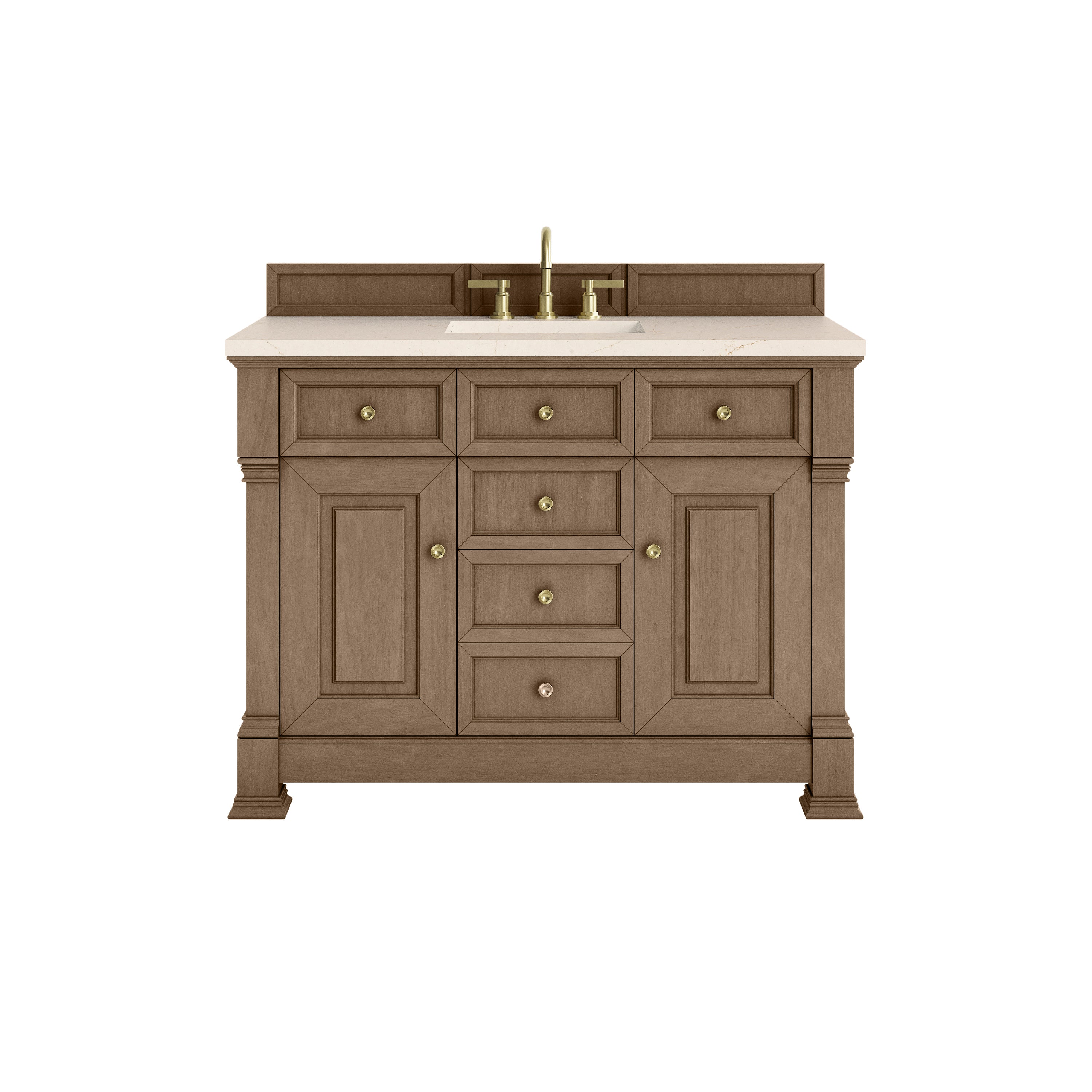 James Martin Brookfield 48" Single Vanity in Pecan with 3cm Countertop