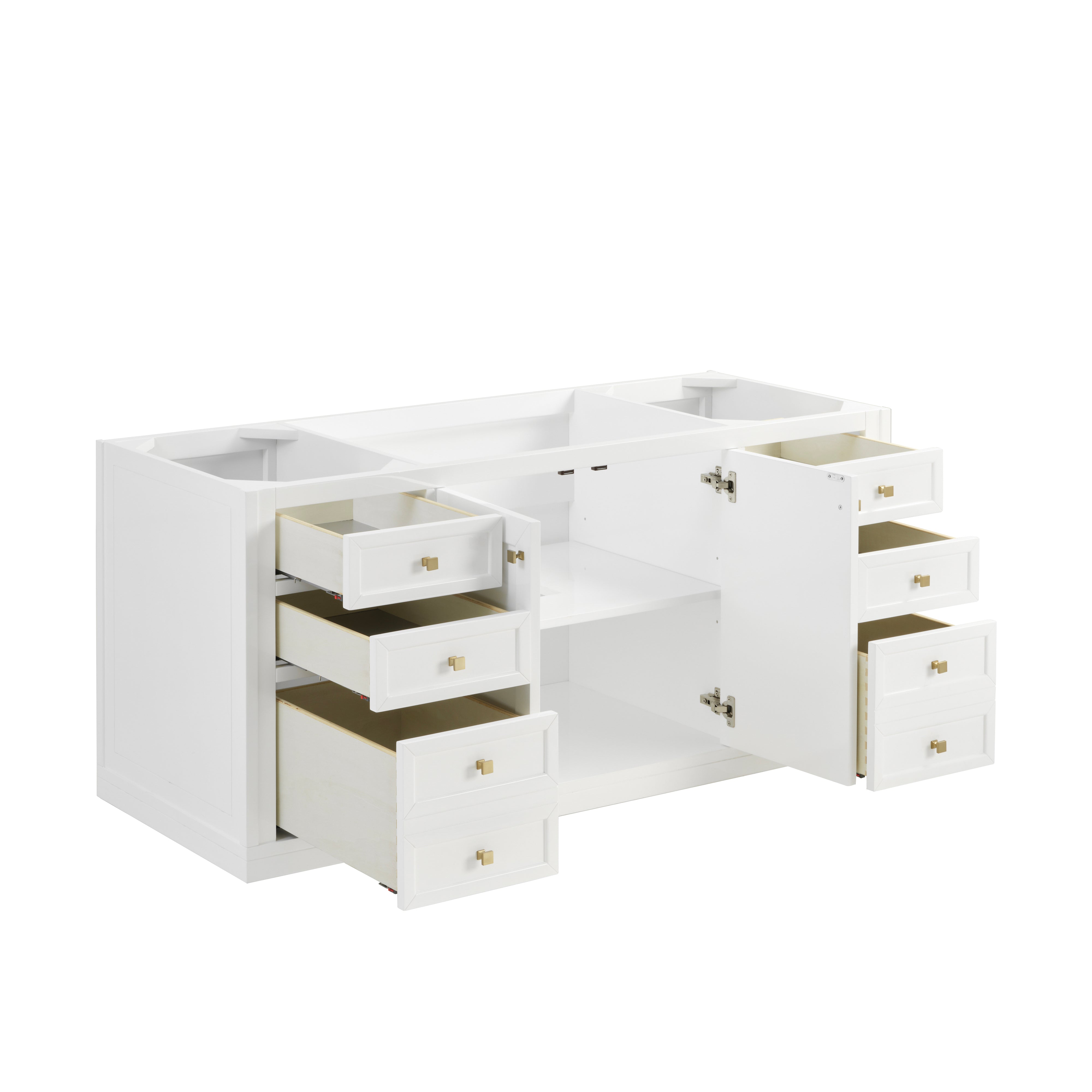 James Martin Chicago 60" Single Vanity in Glossy White with 3cm Countertop