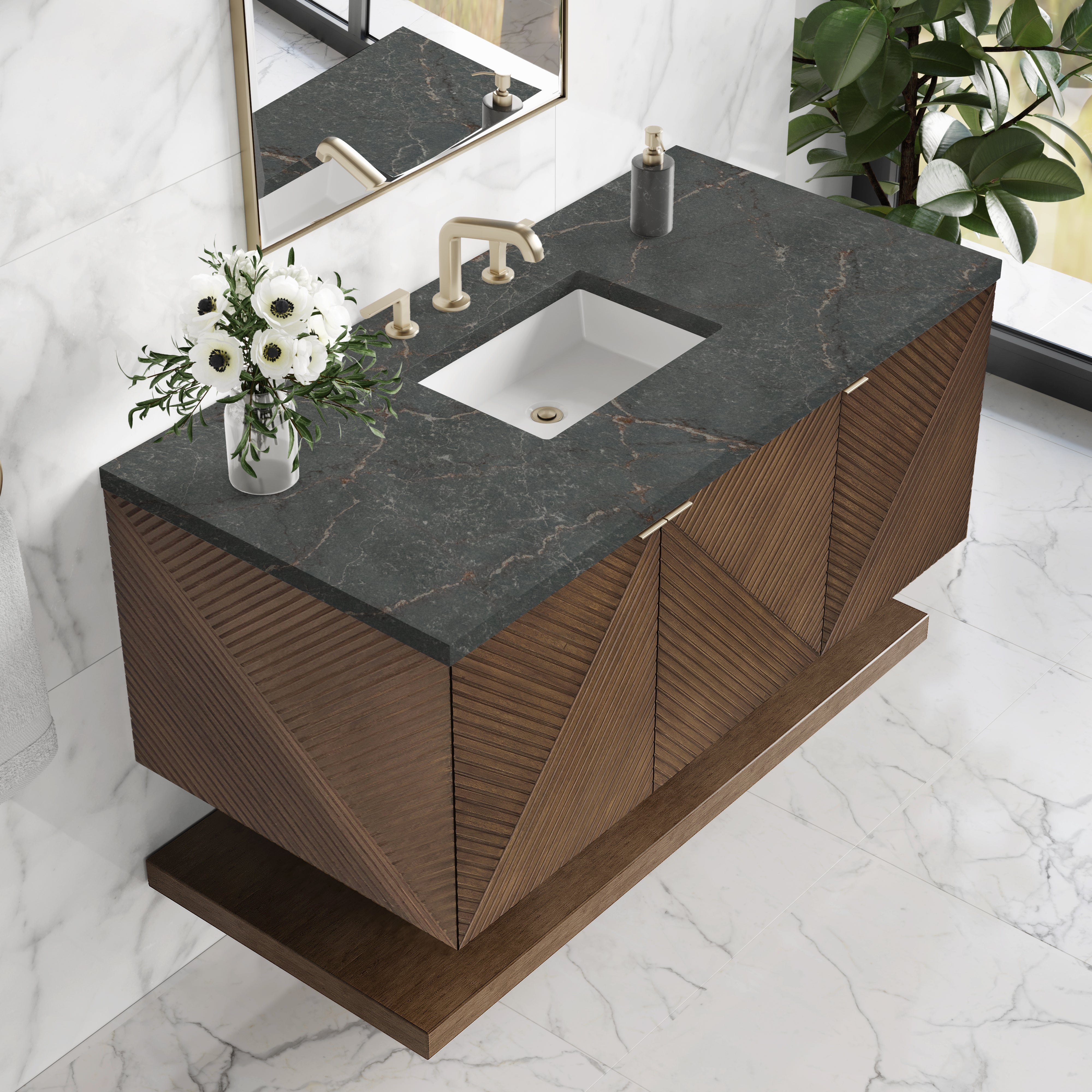 James Martin Marcello 48" Single Vanity in Chestnut with 3cm Countertop