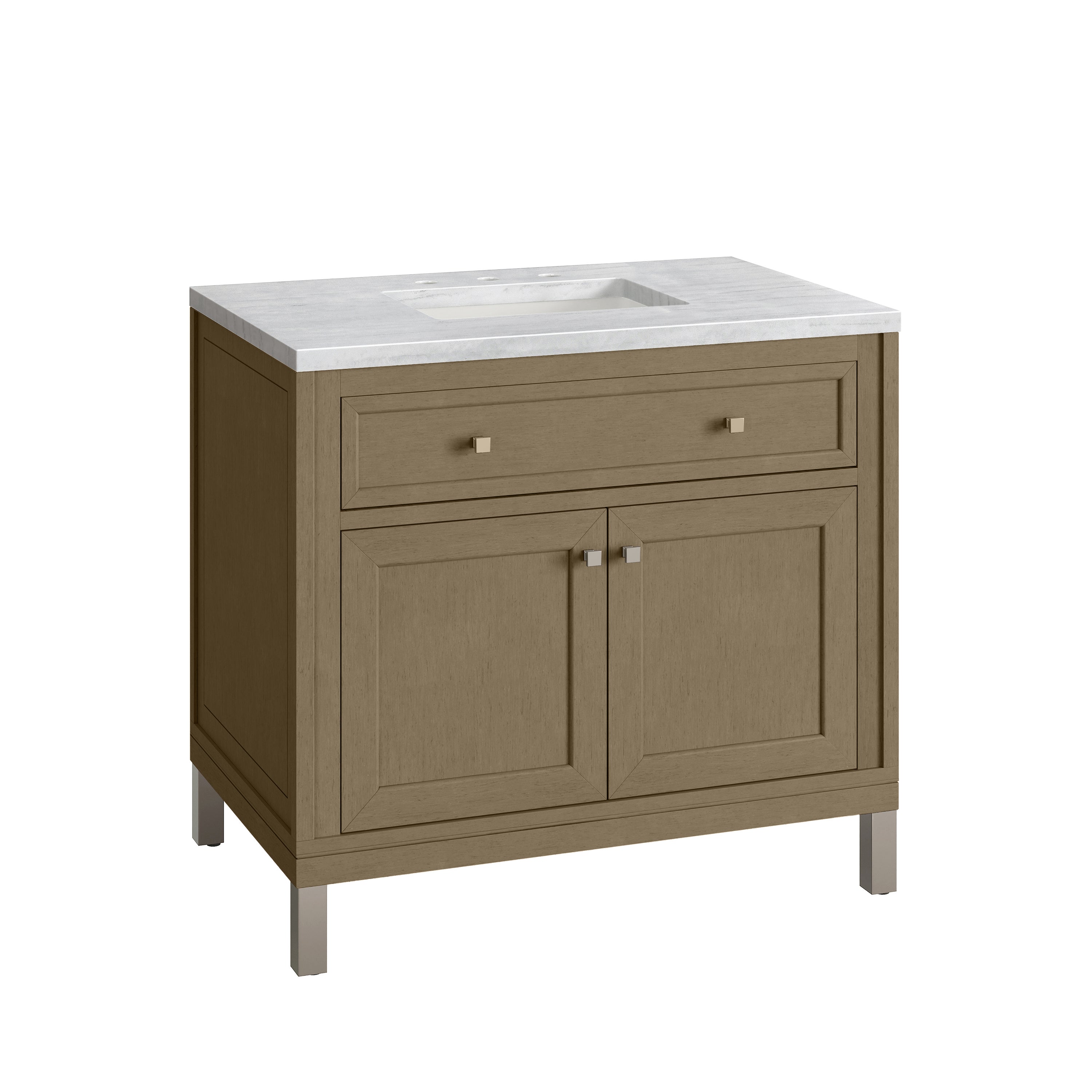 James Martin Chicago 36" Single Vanity in Walnut Whisper with 3cm Countertop